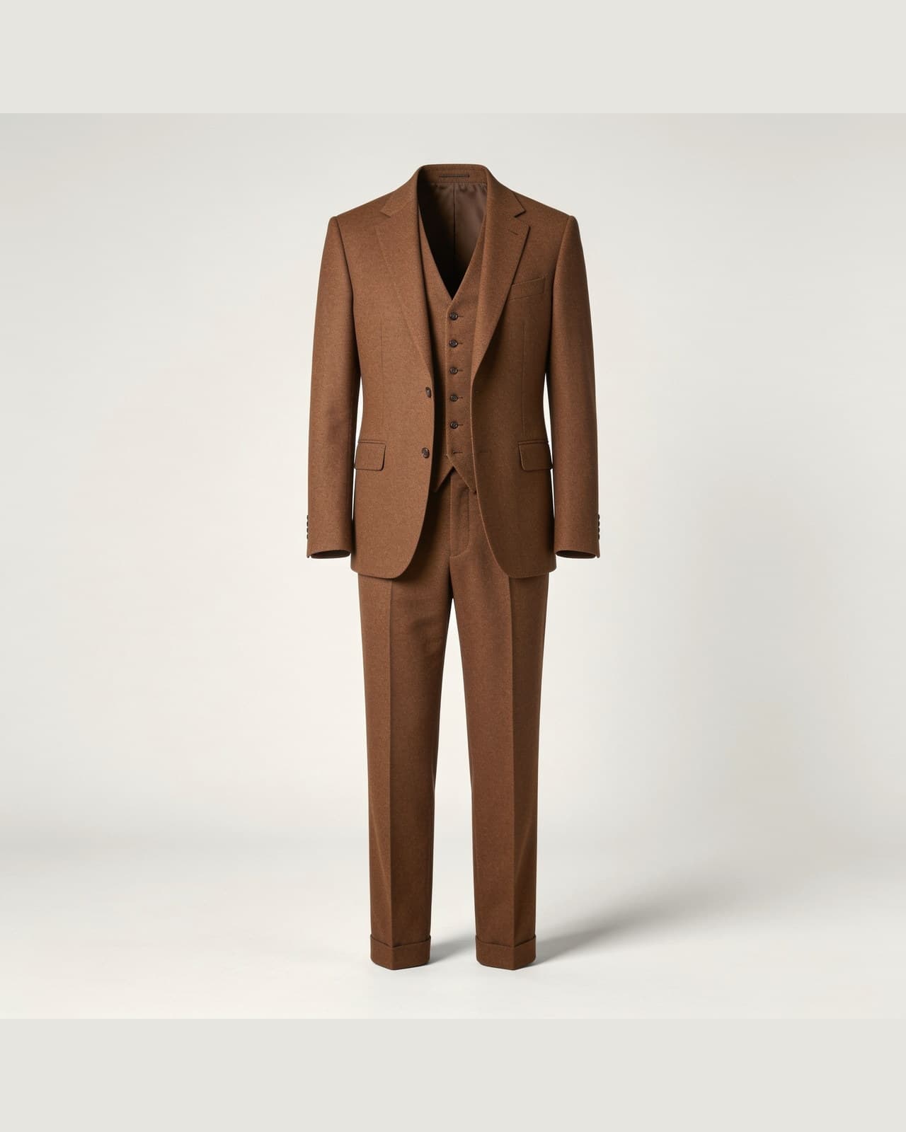 Annone Three-Piece Suit · Dark brown