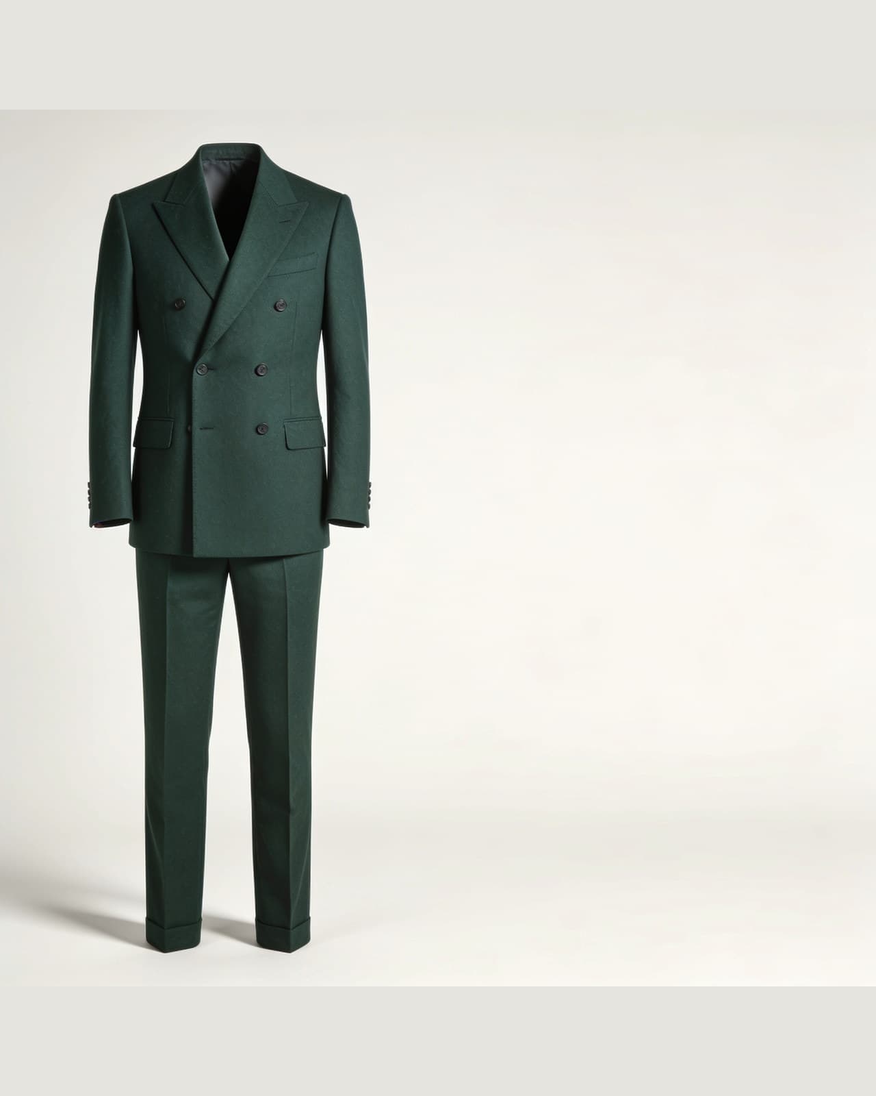 Galbiate Double-Breasted Suit · Forest green