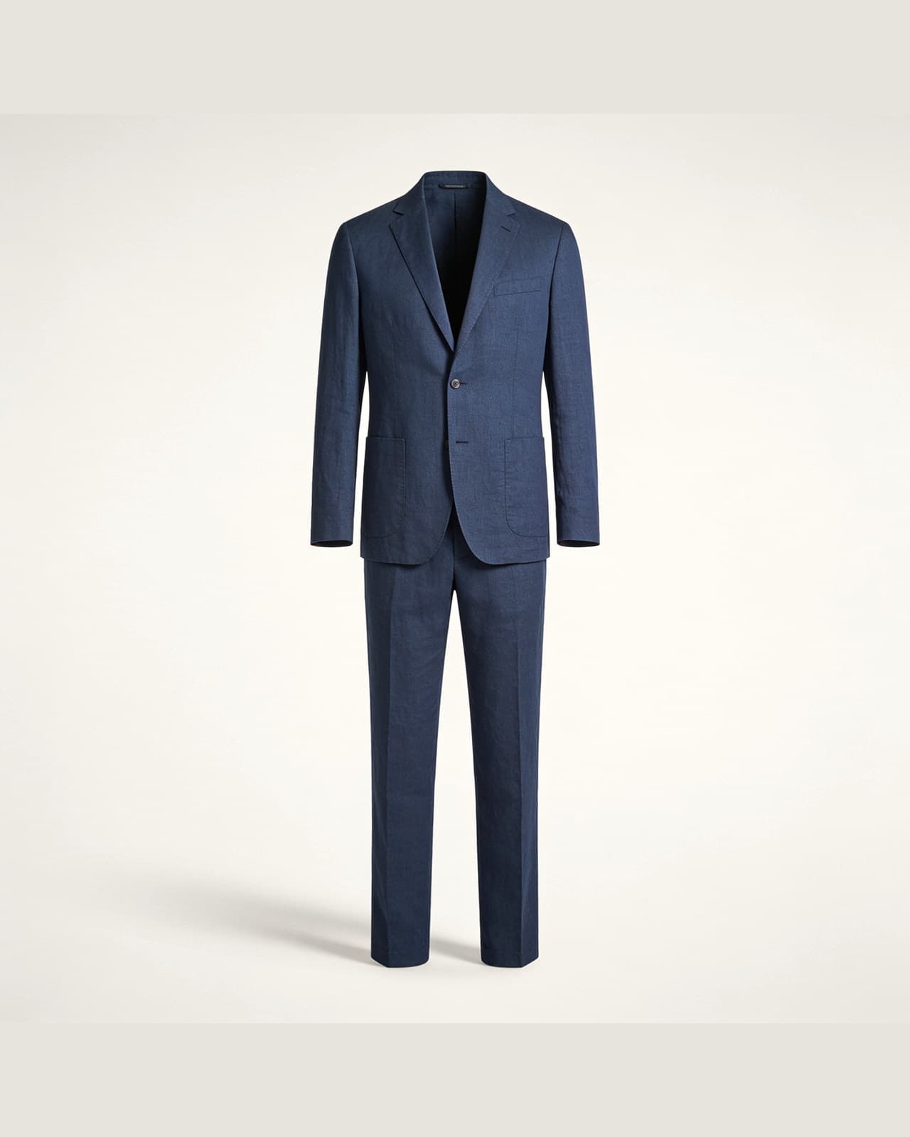 Garlate Linen Suit · Navy