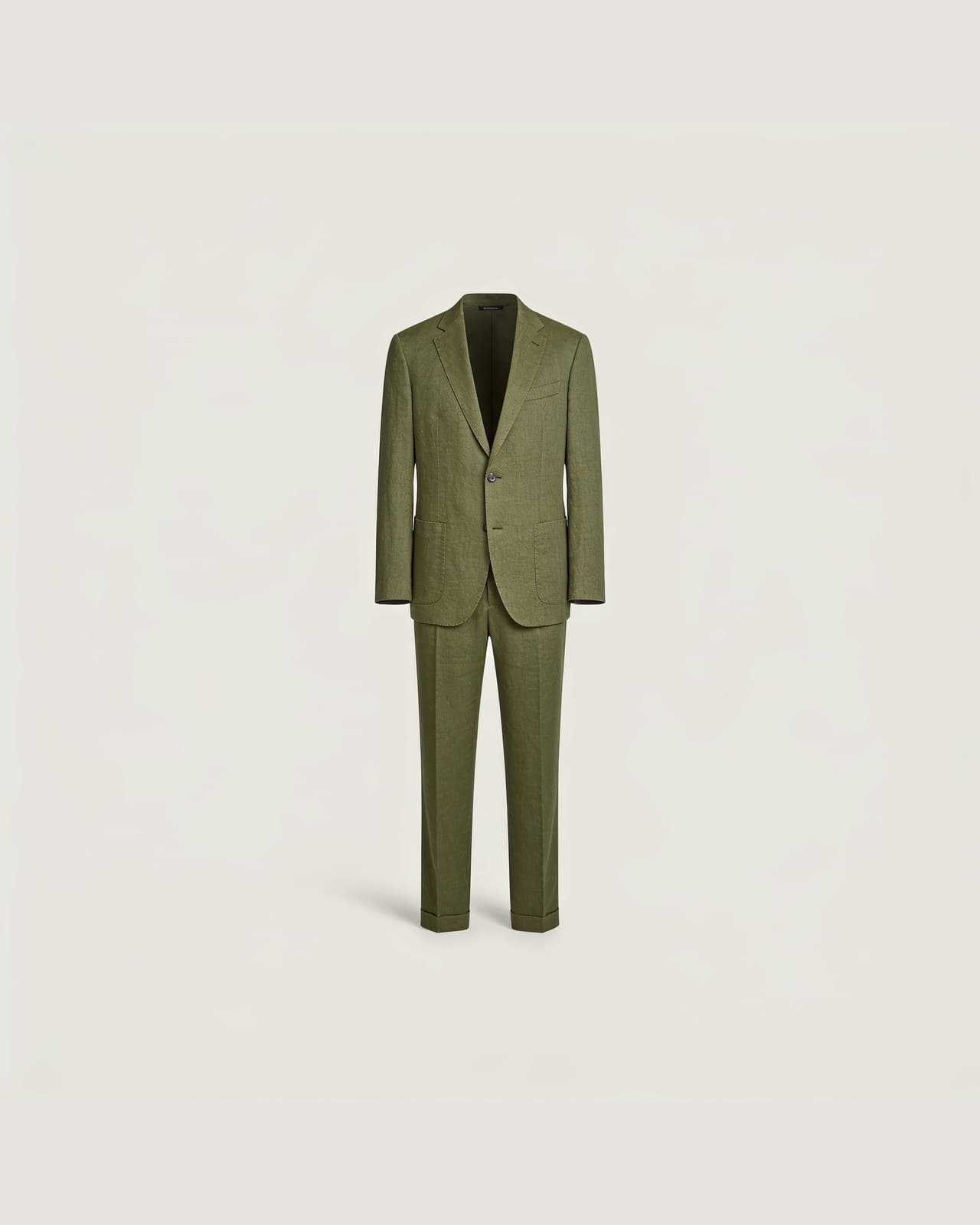Garlate Linen Suit · Olive