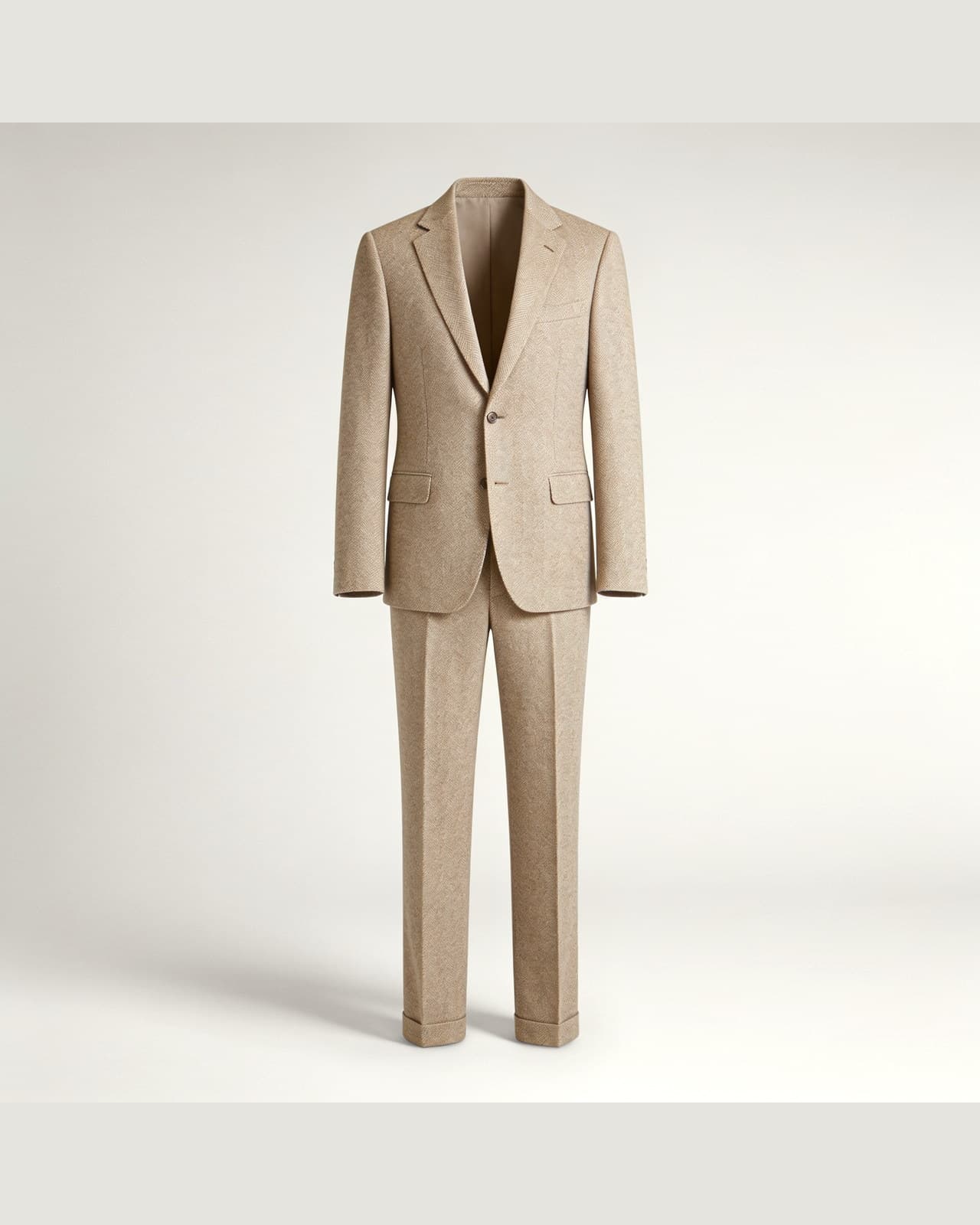Sirone Herringbone Suit · Beige herringbone