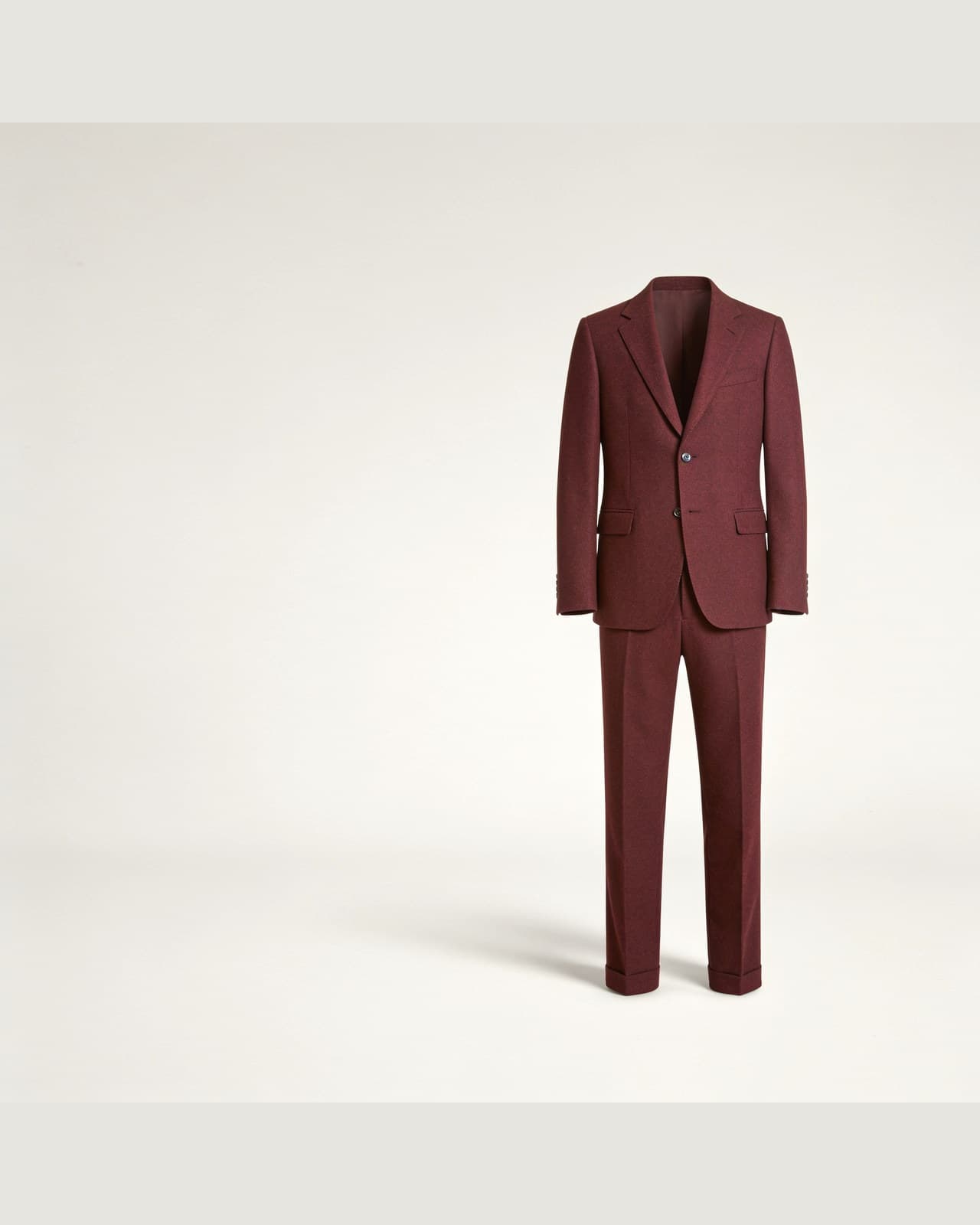 Valmadrera Wool Suit · Burgundy