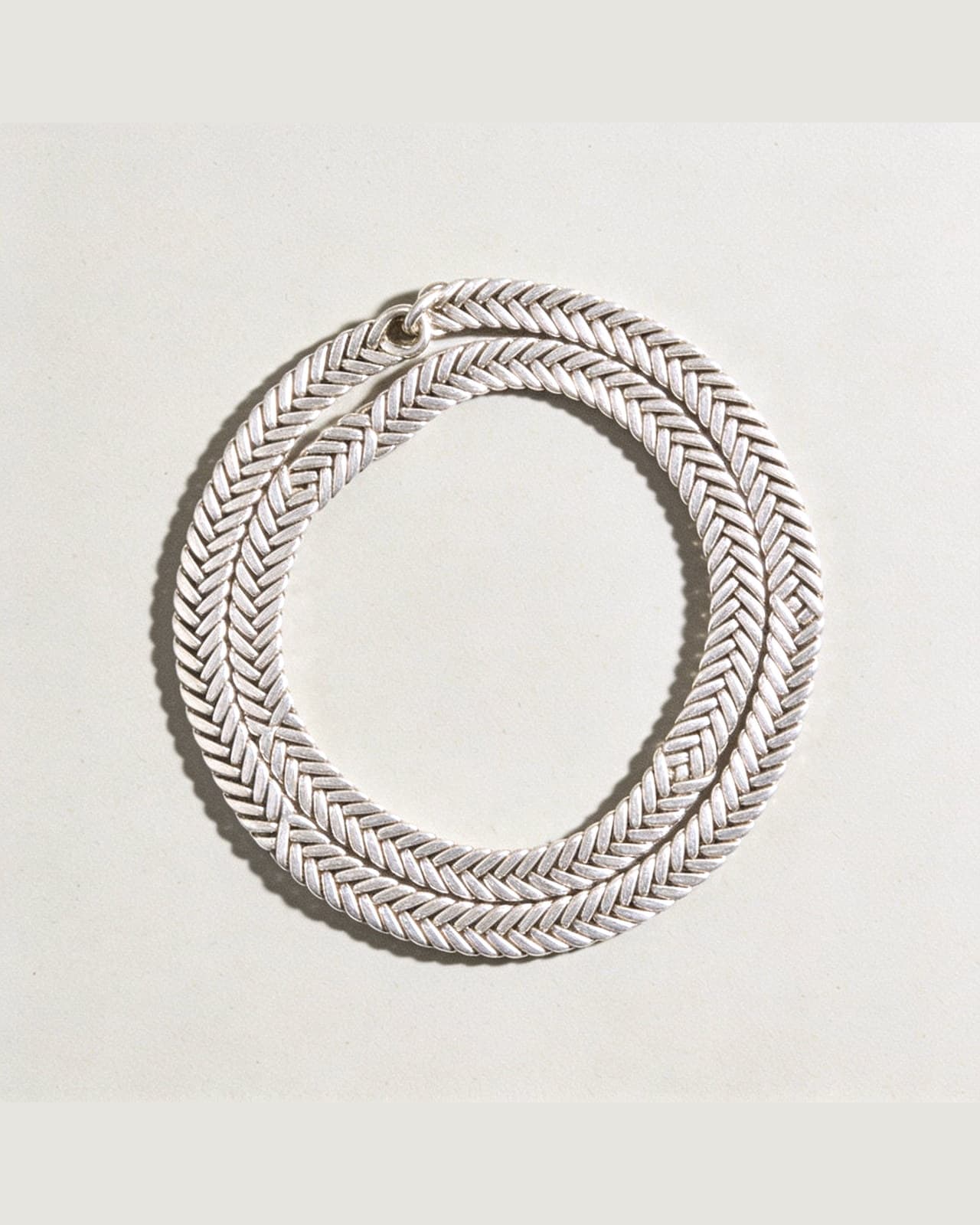 Mandello Herringbone Bracelet · Silver