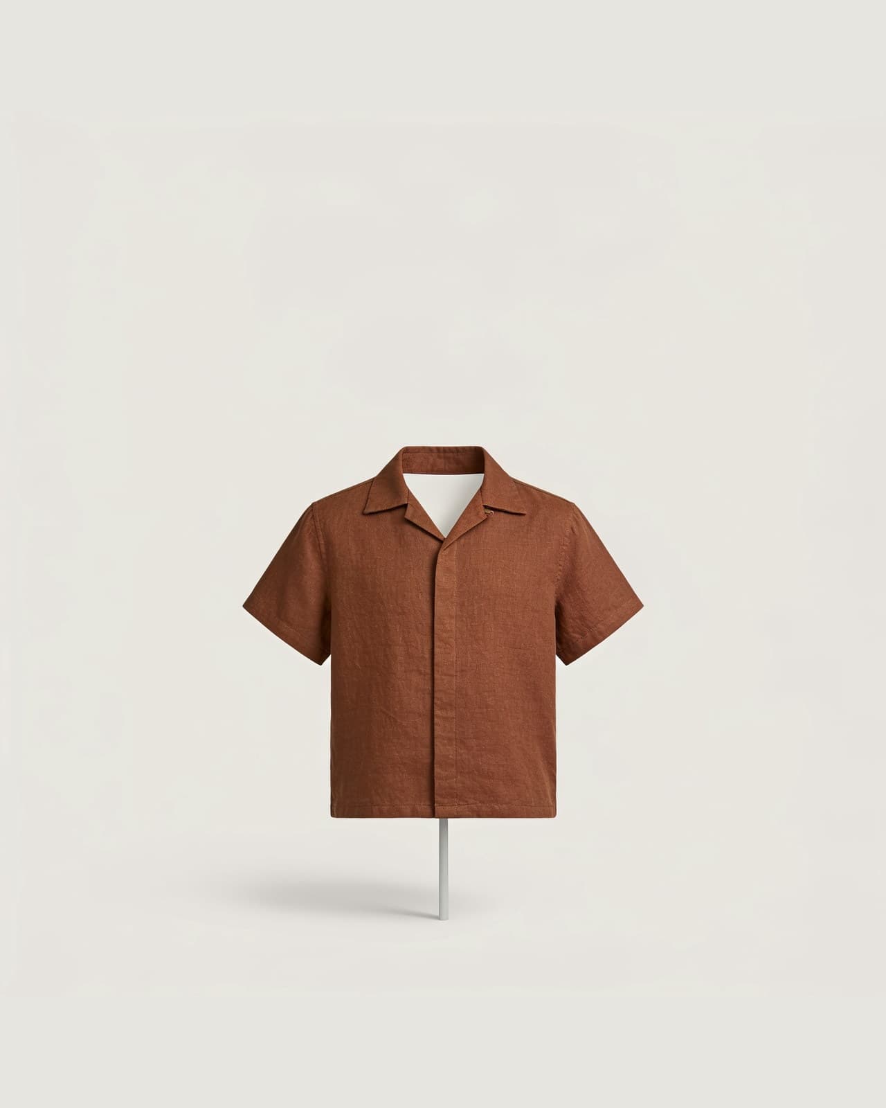 Alassio Camp Collar Shirt · Chocolate