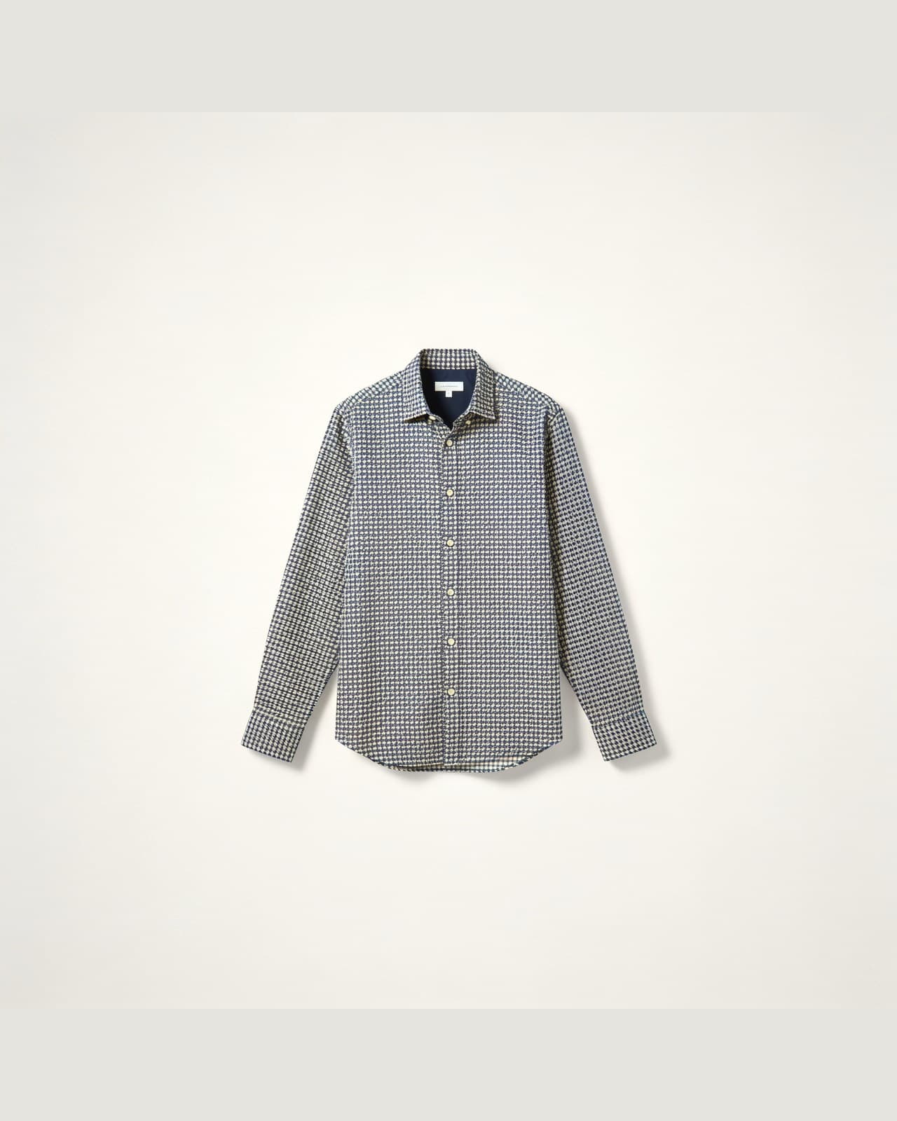 Barzio Washed Oxford Shirt · Navy tattersall