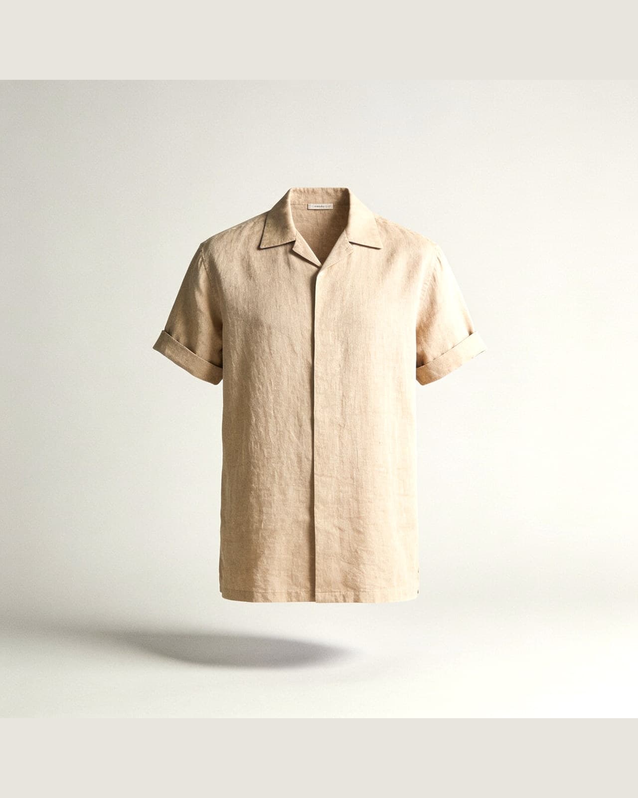 Cervo Short Sleeve Linen Shirt · Nisip