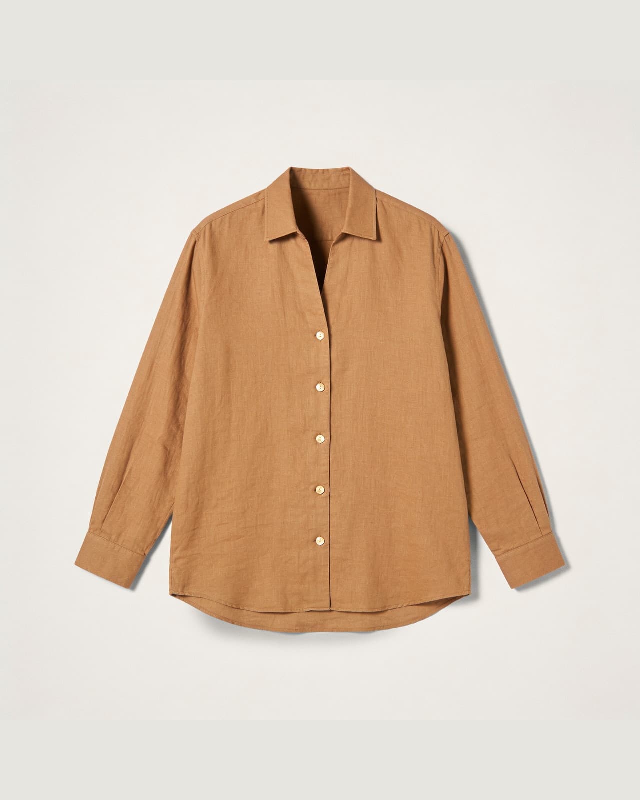 Corenno Linen Shirt · Tobacco