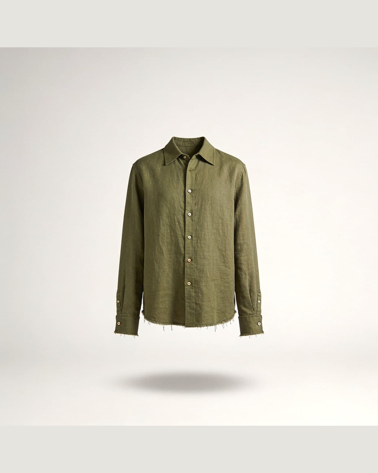 Crandola Linen Shirt · Olive green