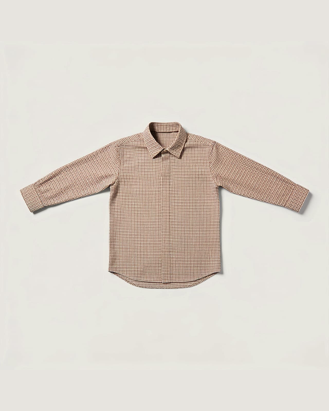 Introbio Gingham Shirt · Brown check