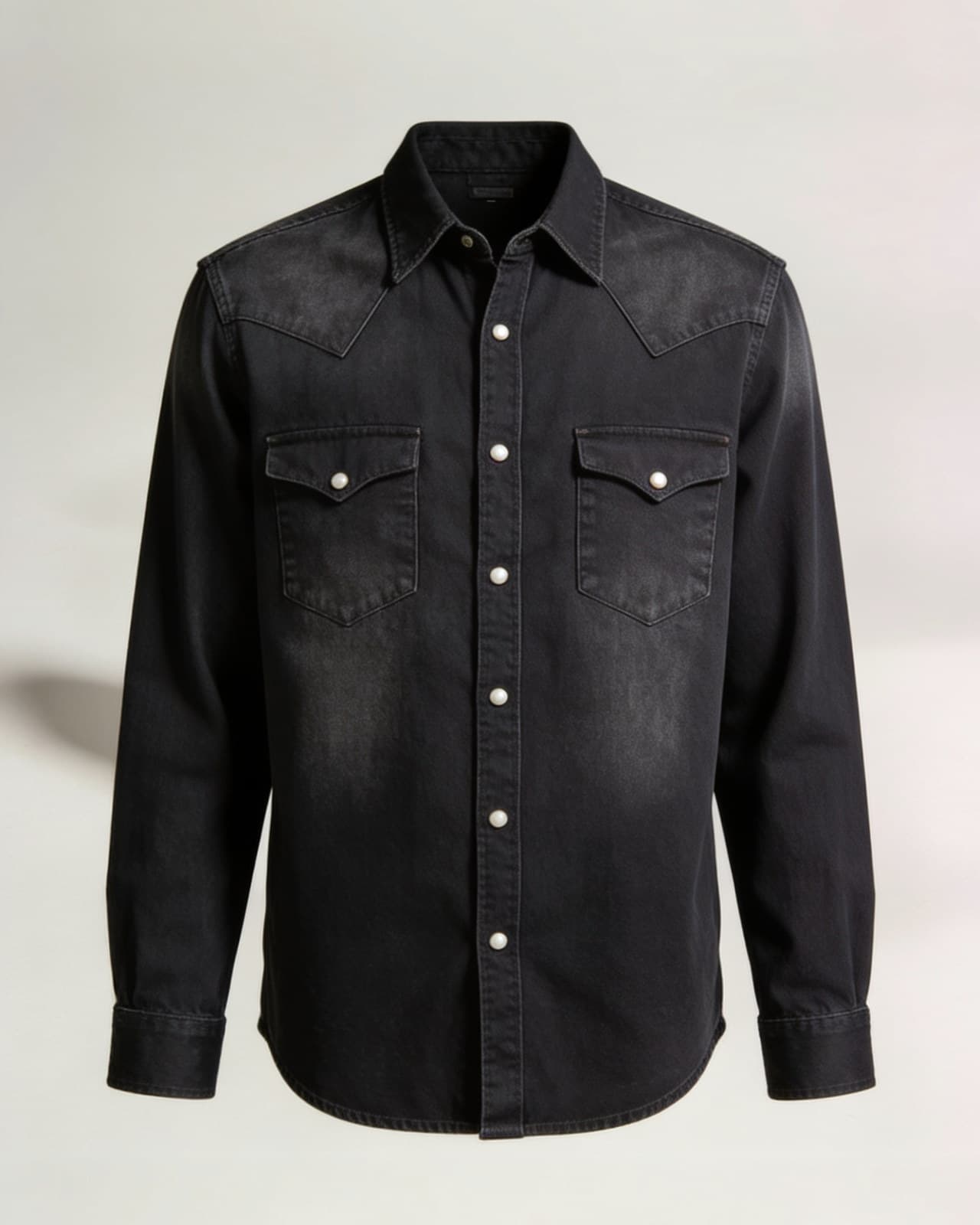 Mandello Denim Shirt · Washed black