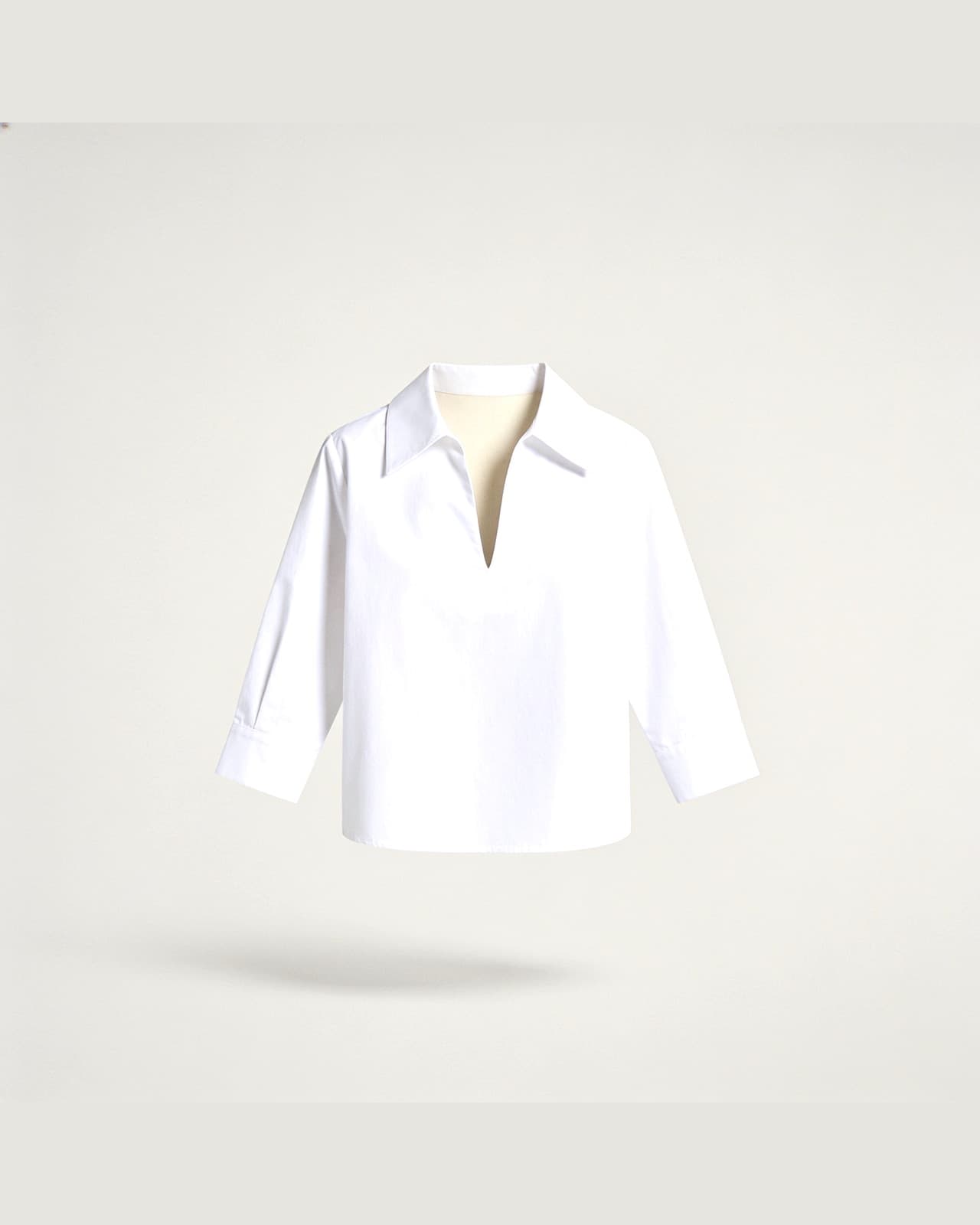 Olcio Cutaway Collar Shirt · White