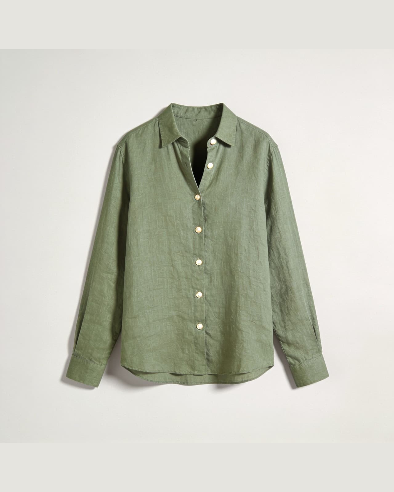 Olgiasca Linen Shirt · Sage green