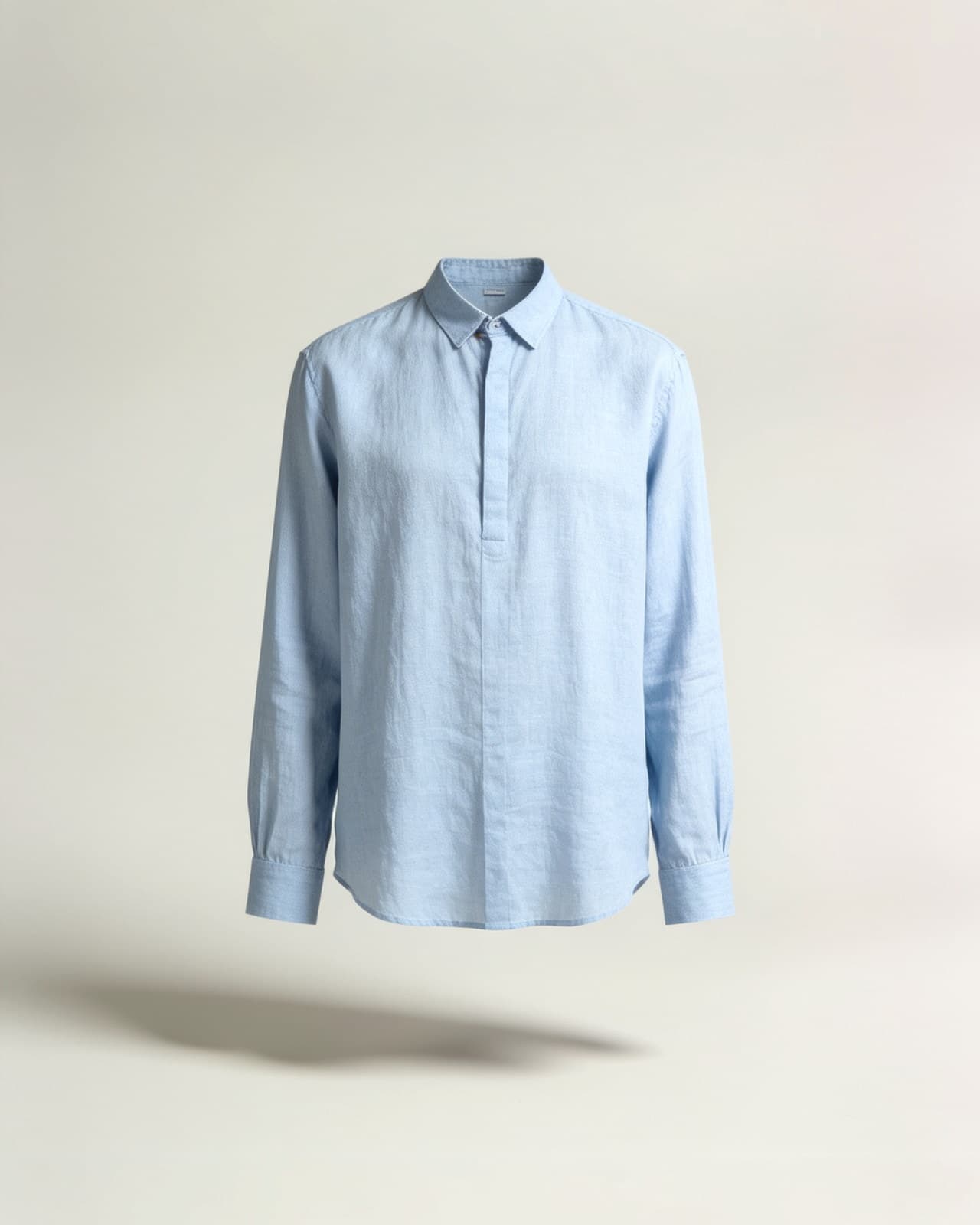 Primaluna Grandad Collar Shirt · Světle modrá