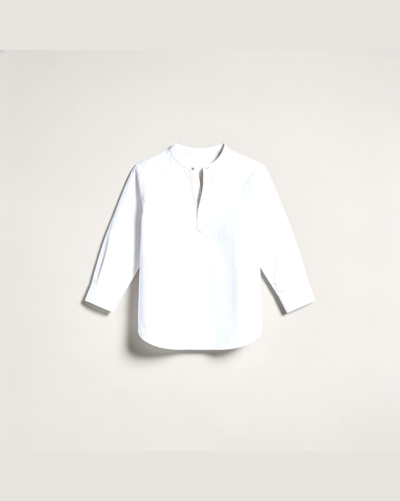 Primaluna Grandad Collar Shirt · White