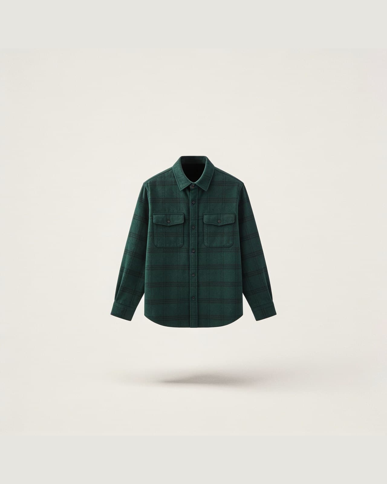Varenna Heavy Flannel Shirt · Cypress green