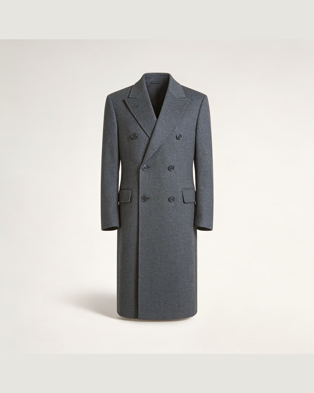 Ballabio Double-Breasted Overcoat · Charcoal