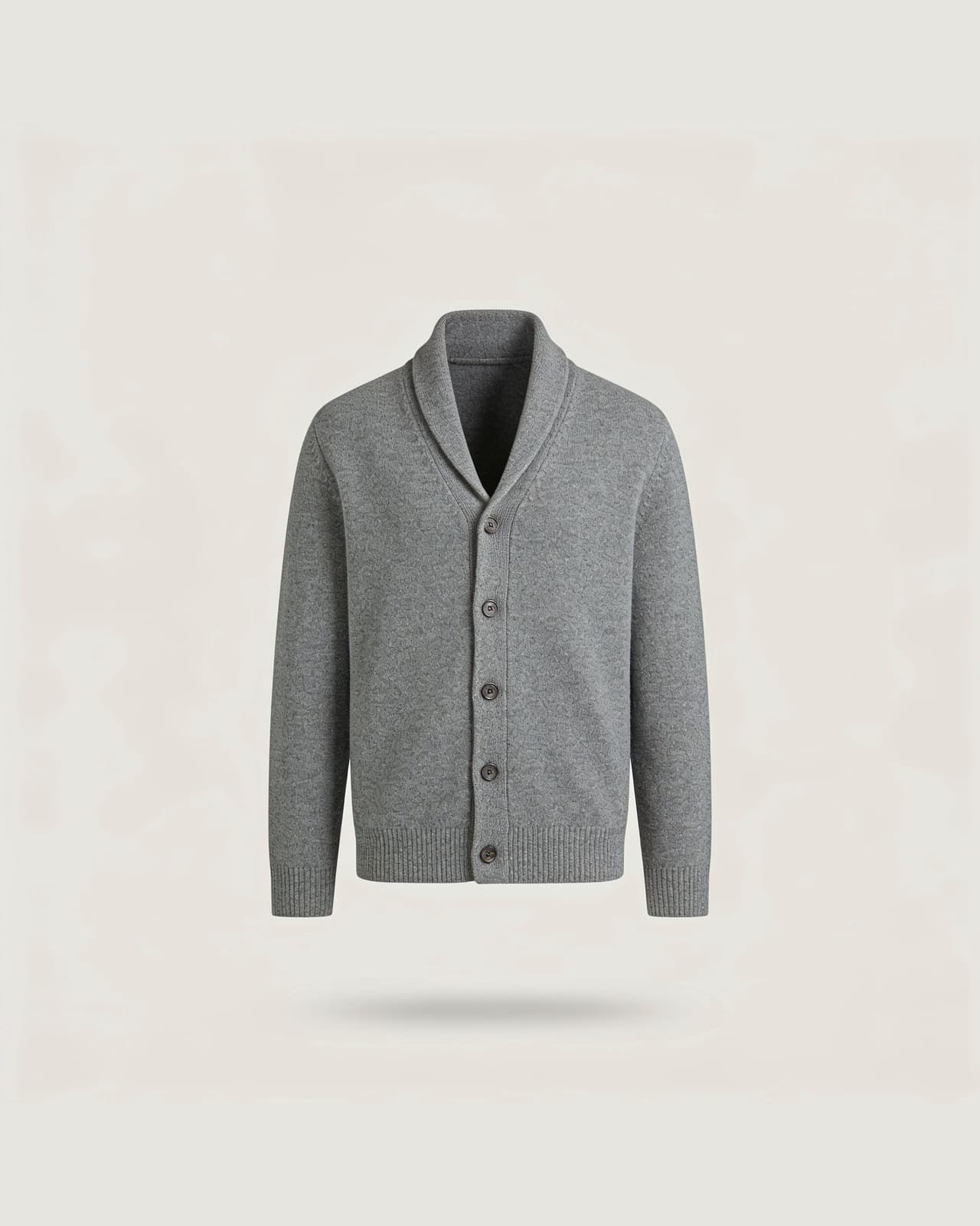 Perledo Shawl Collar Cardigan · Grey melange