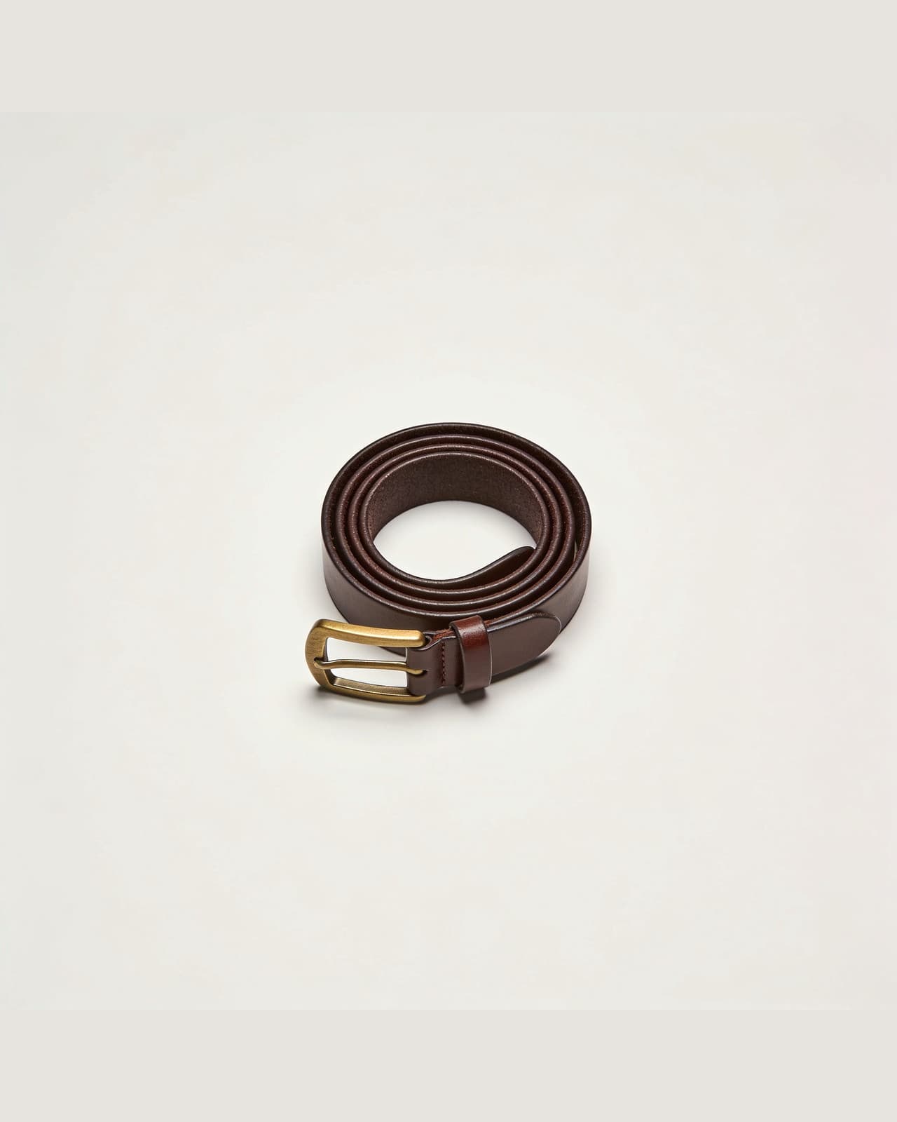 Introzzo Leather Belt · Dark brown