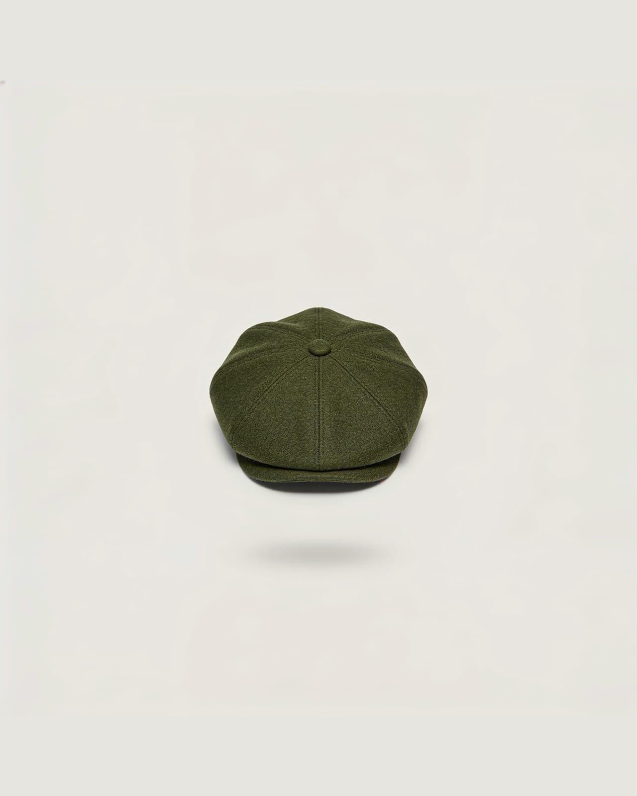 Olginate Wool Flat Cap · Forest green
