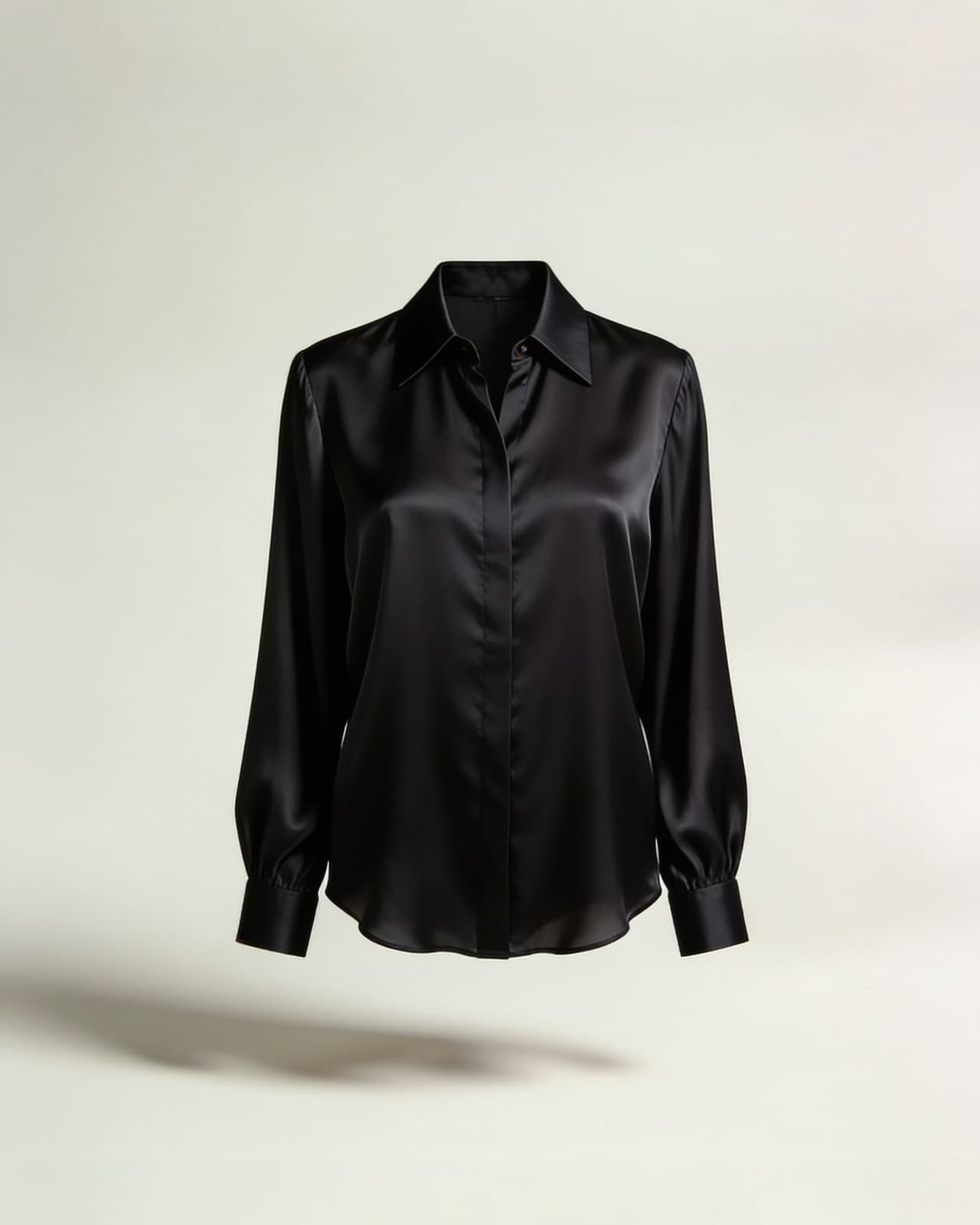 Bindo Silk Shirt · Black