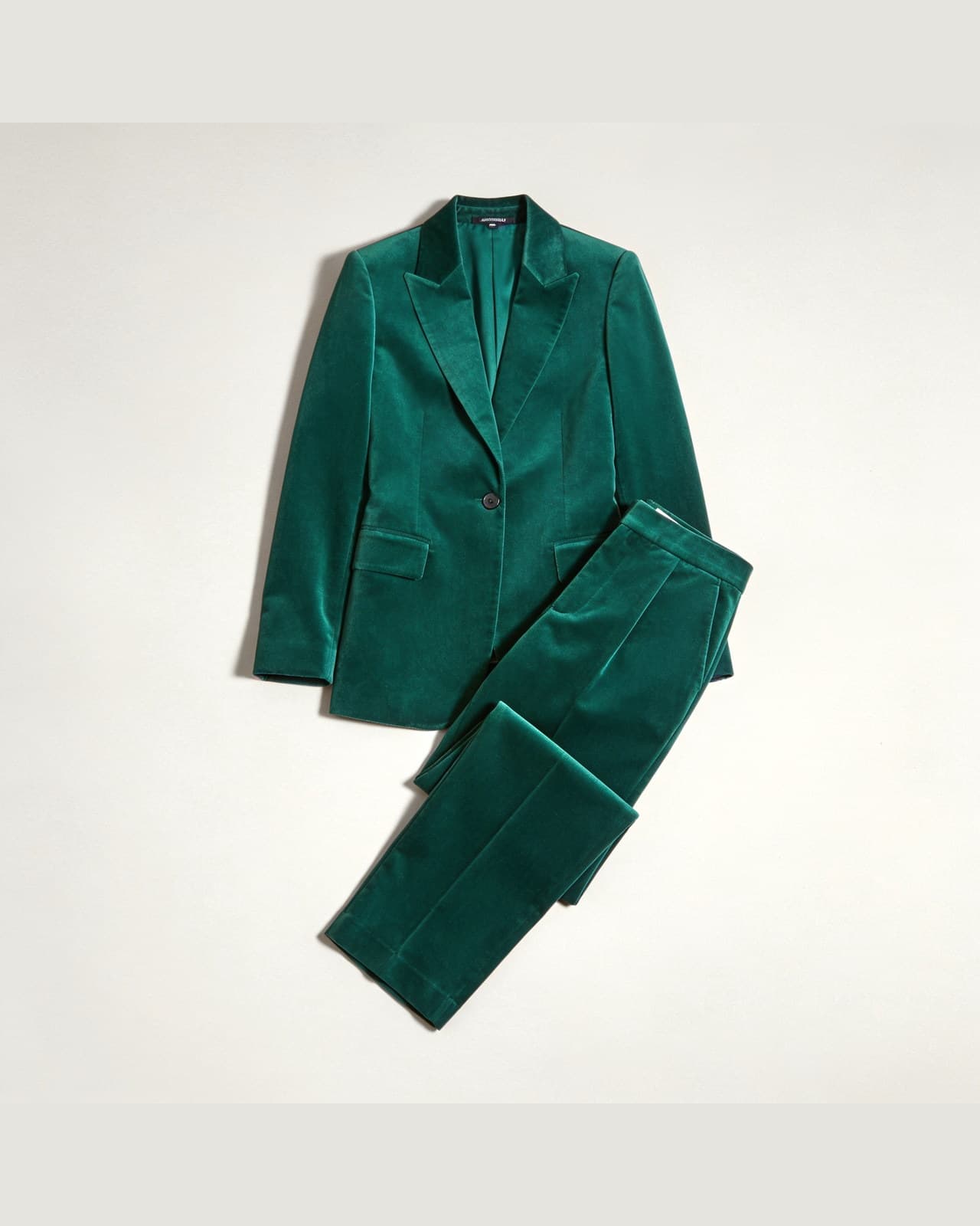 Cremia Velvet Suit · Bottle green