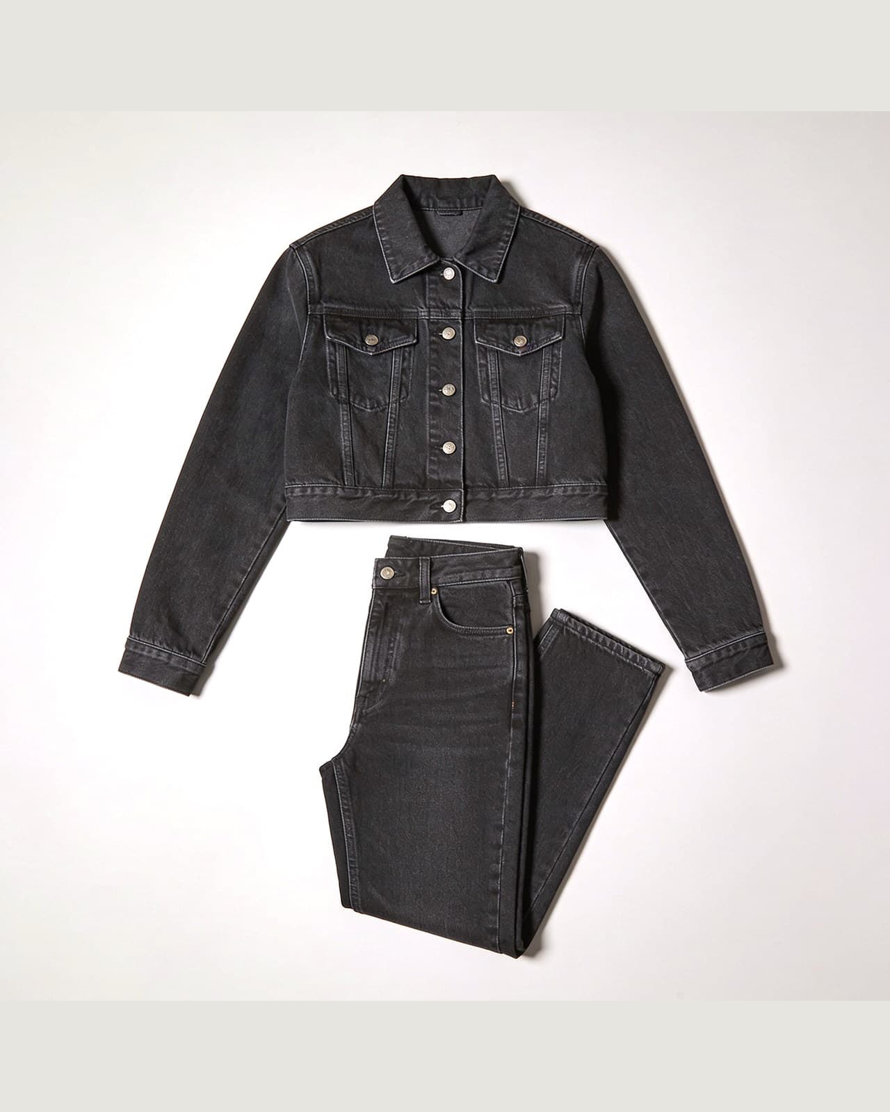 Torno Denim Set · Washed black