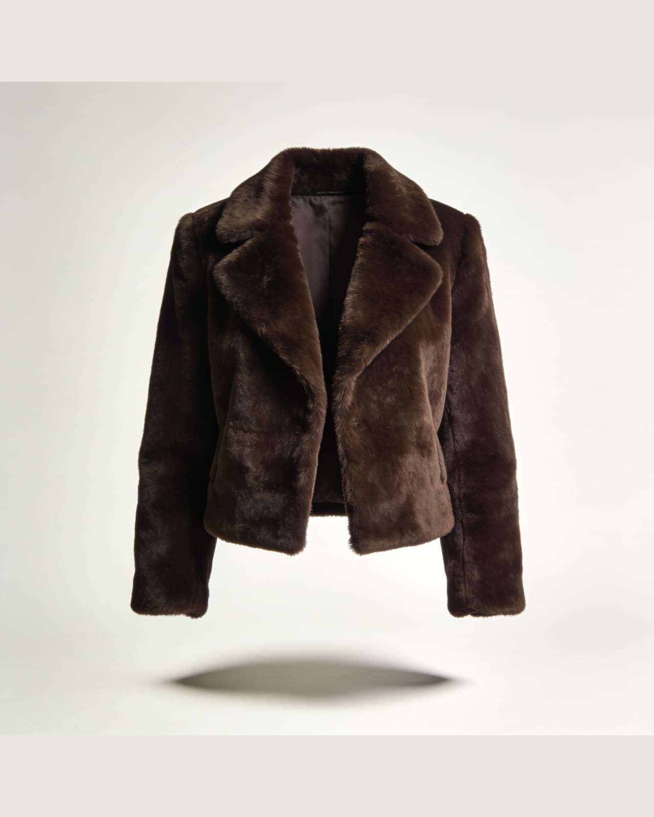Menaggio Faux Fur Jacket · Tmavě hnědá