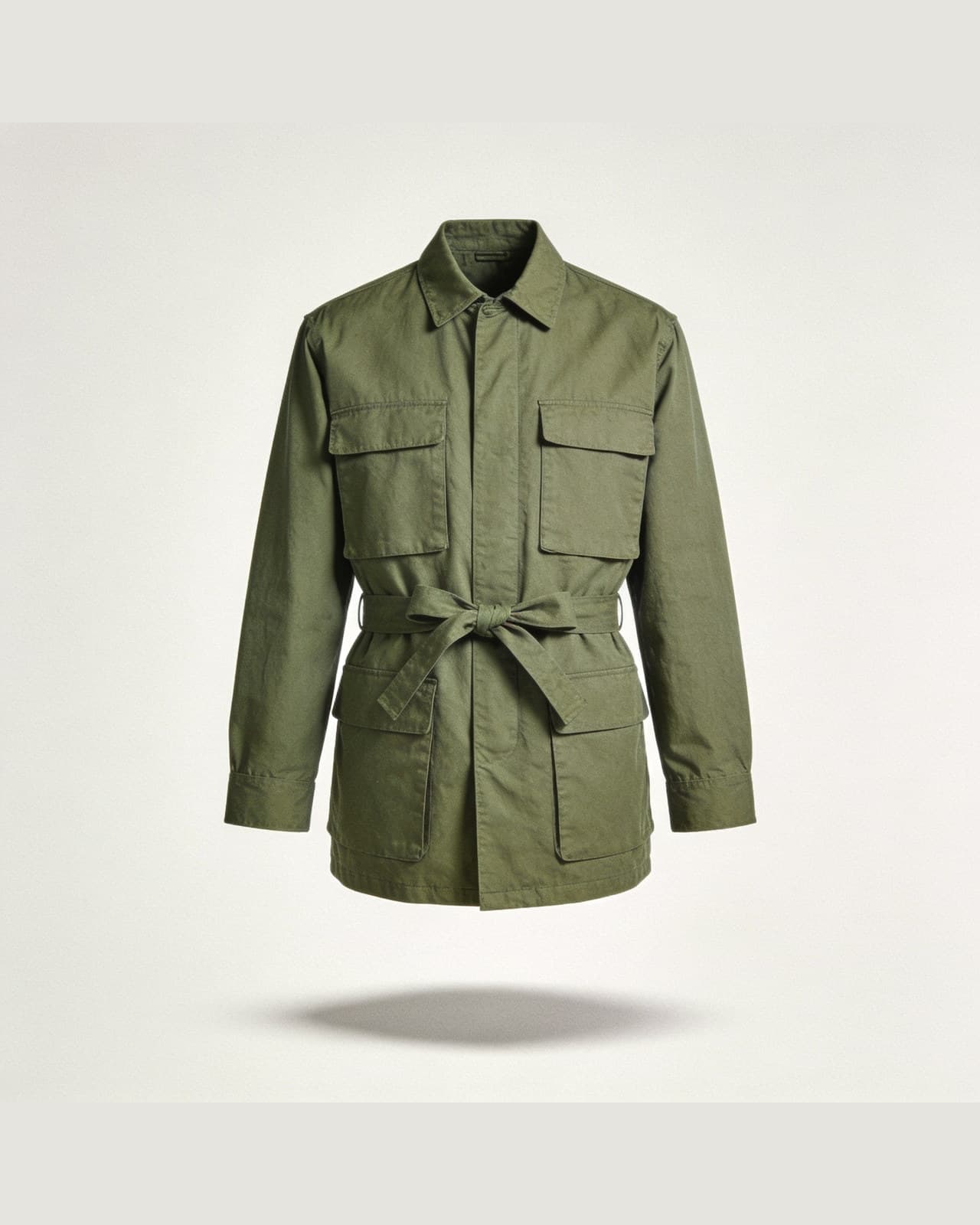 Oliveto Belted Jacket · Olive green