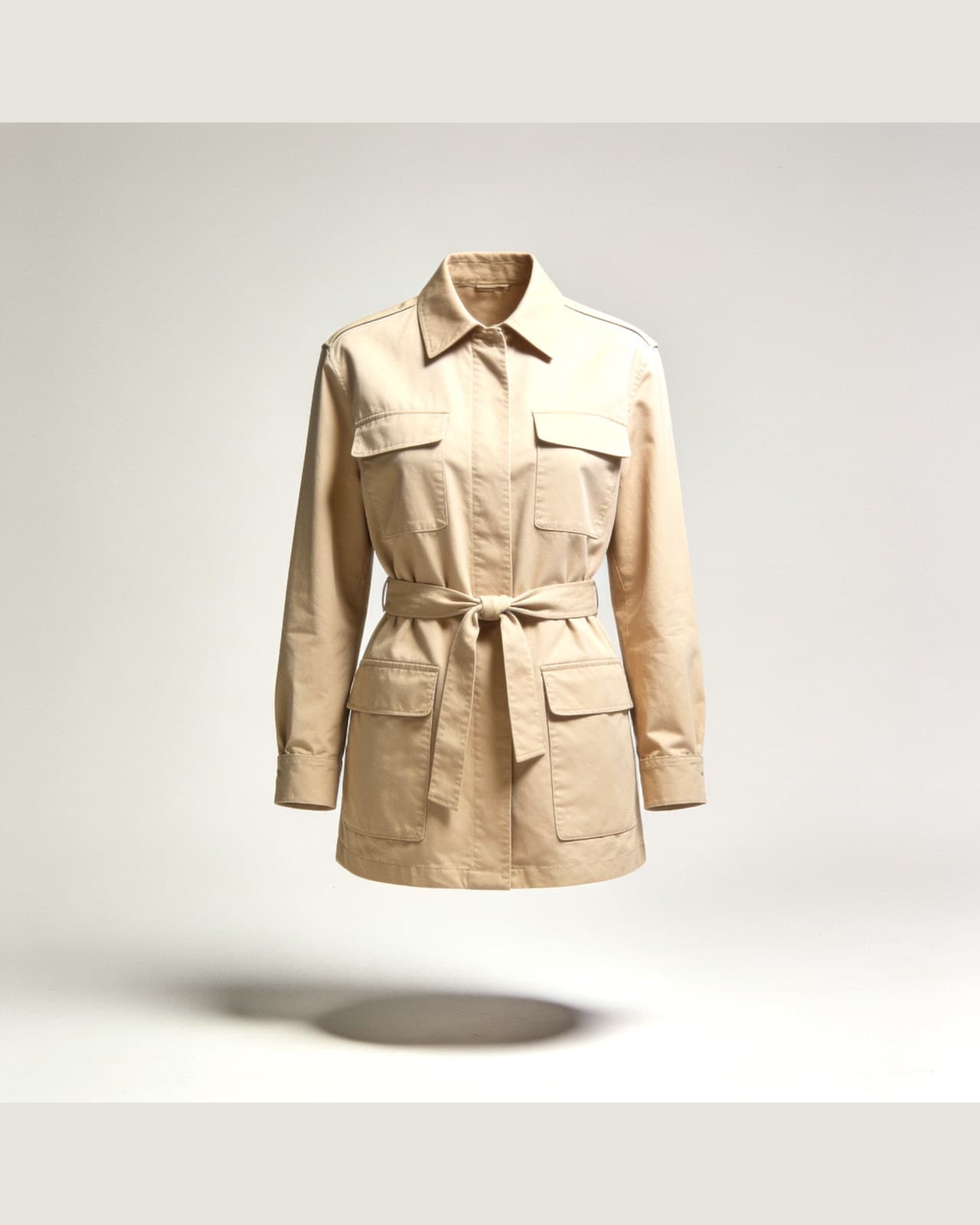 Oliveto Belted Jacket · Písková