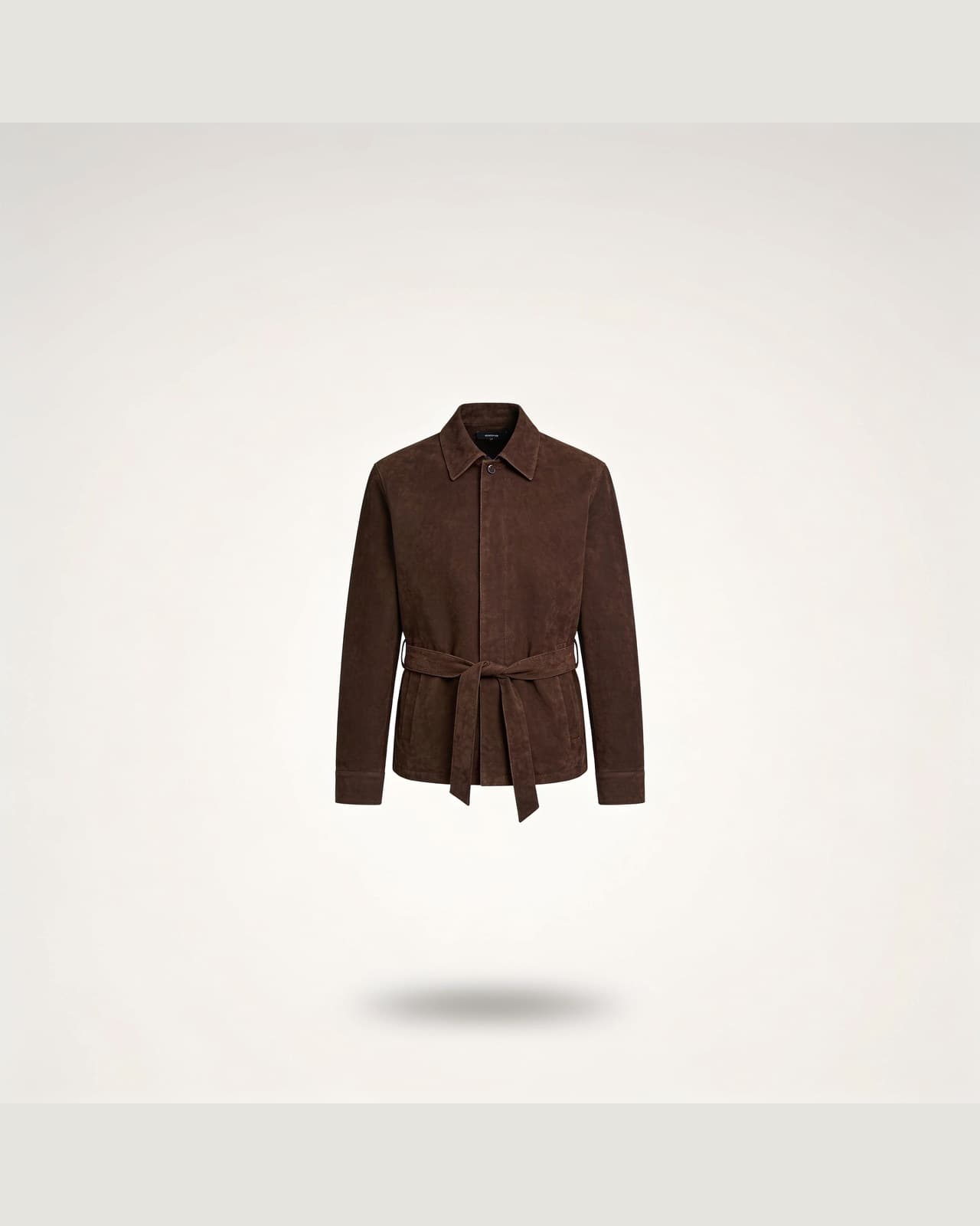 Plesio Suede Jacket · Castanho-escuro