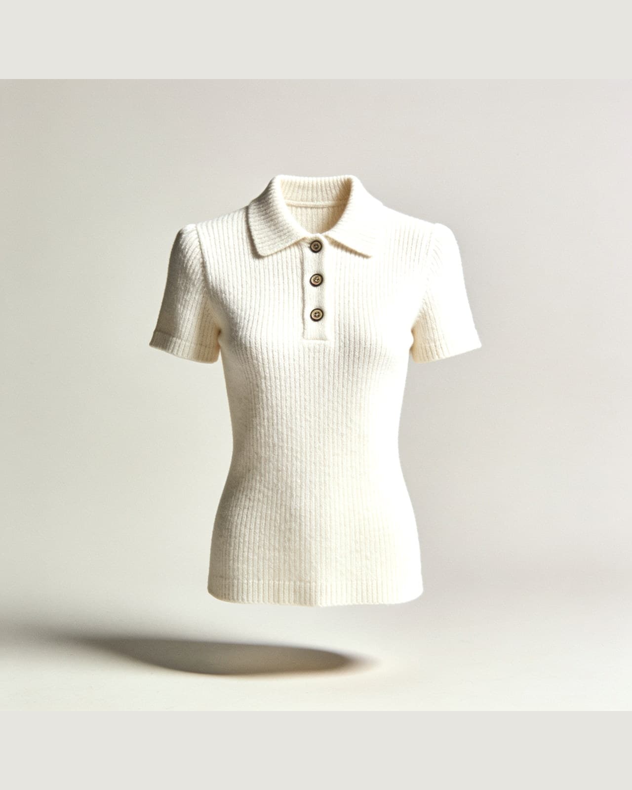 Bellagio Ribbed Polo · Off-white