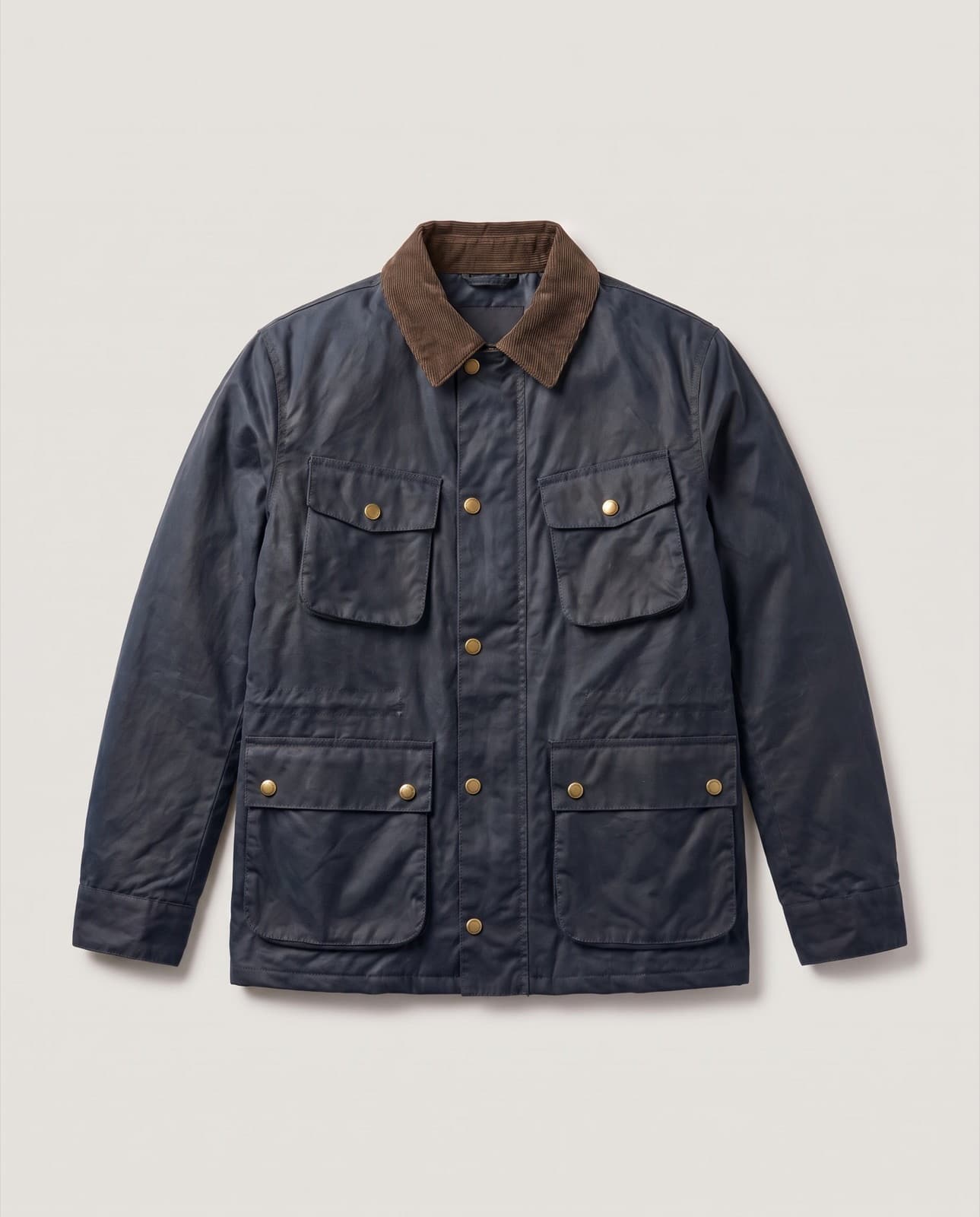 Piona Waxed Field Jacket · Lake navy