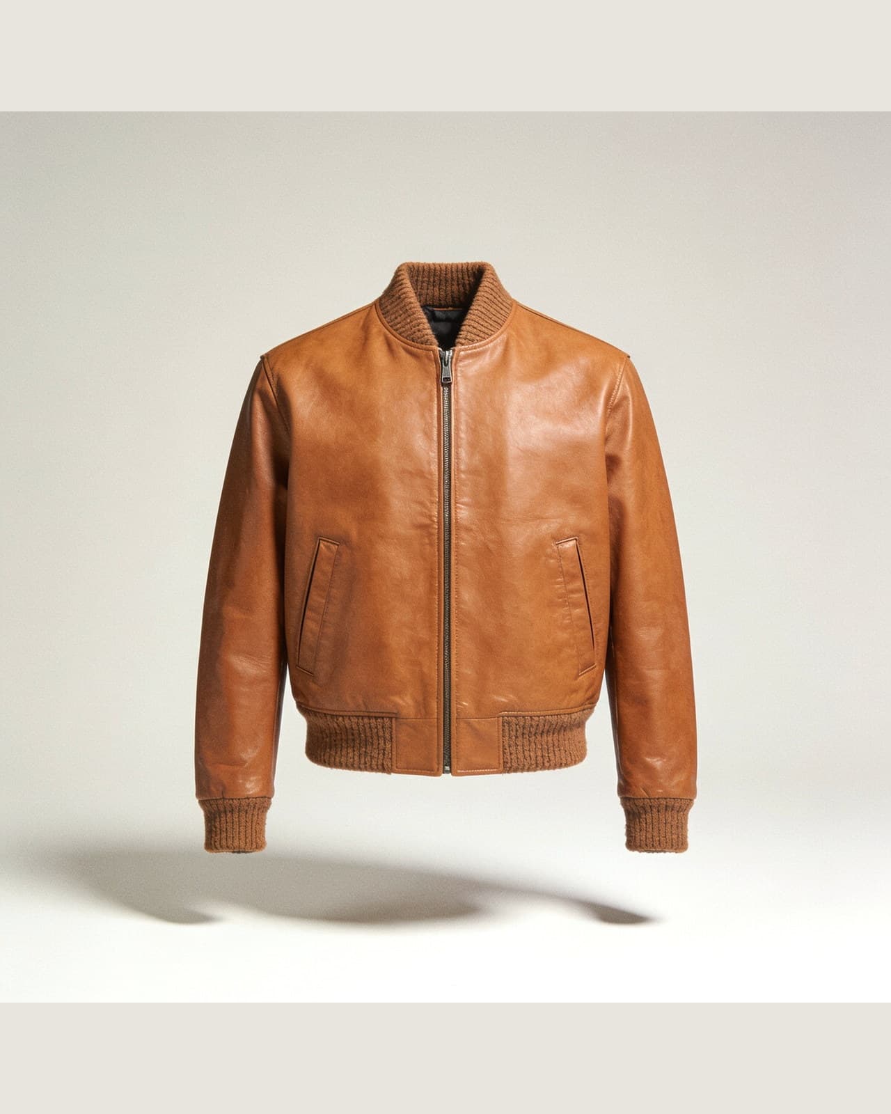 Cernobbio Leather Jacket · Cognac