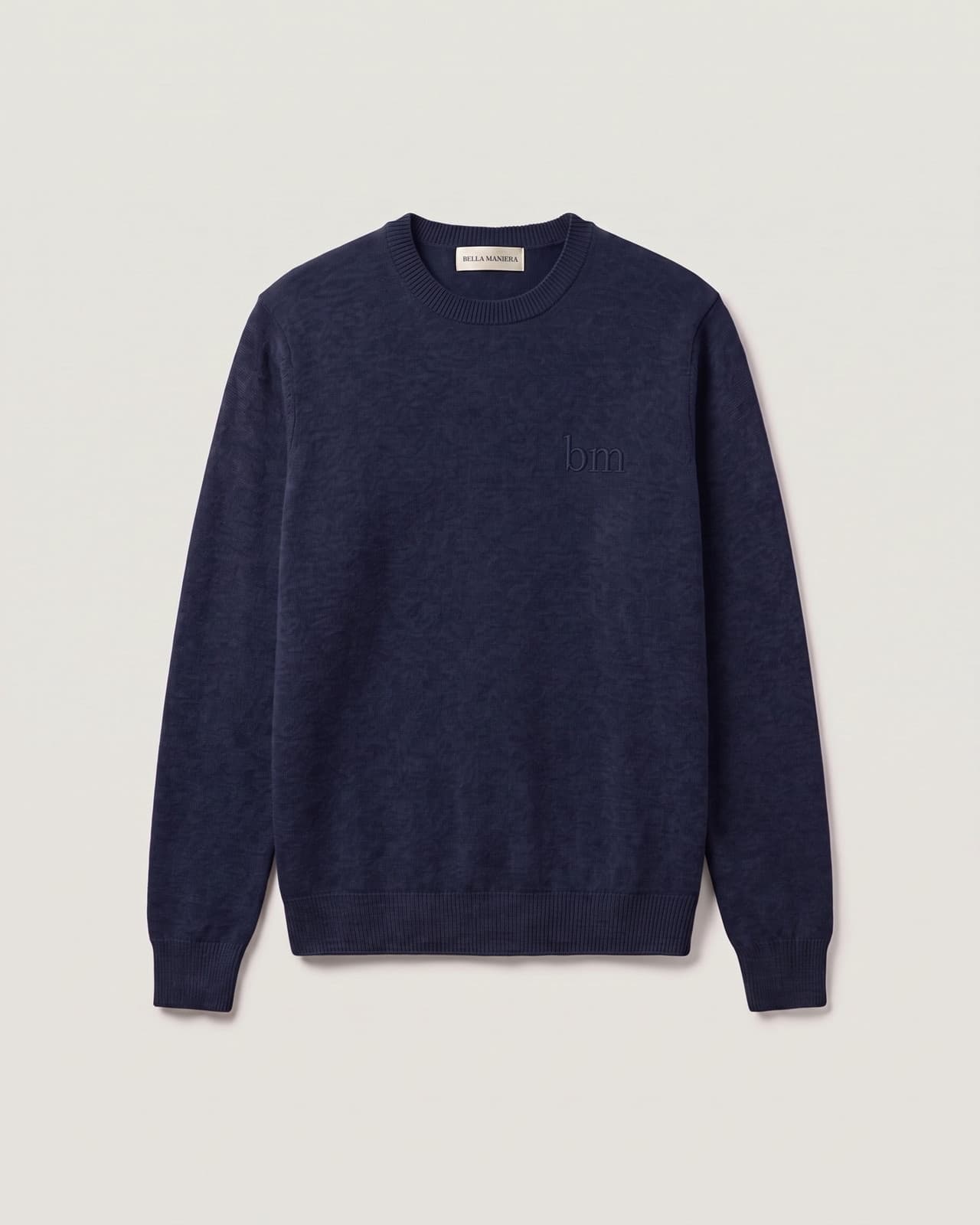Argegno Merino Crewneck · Lake navy