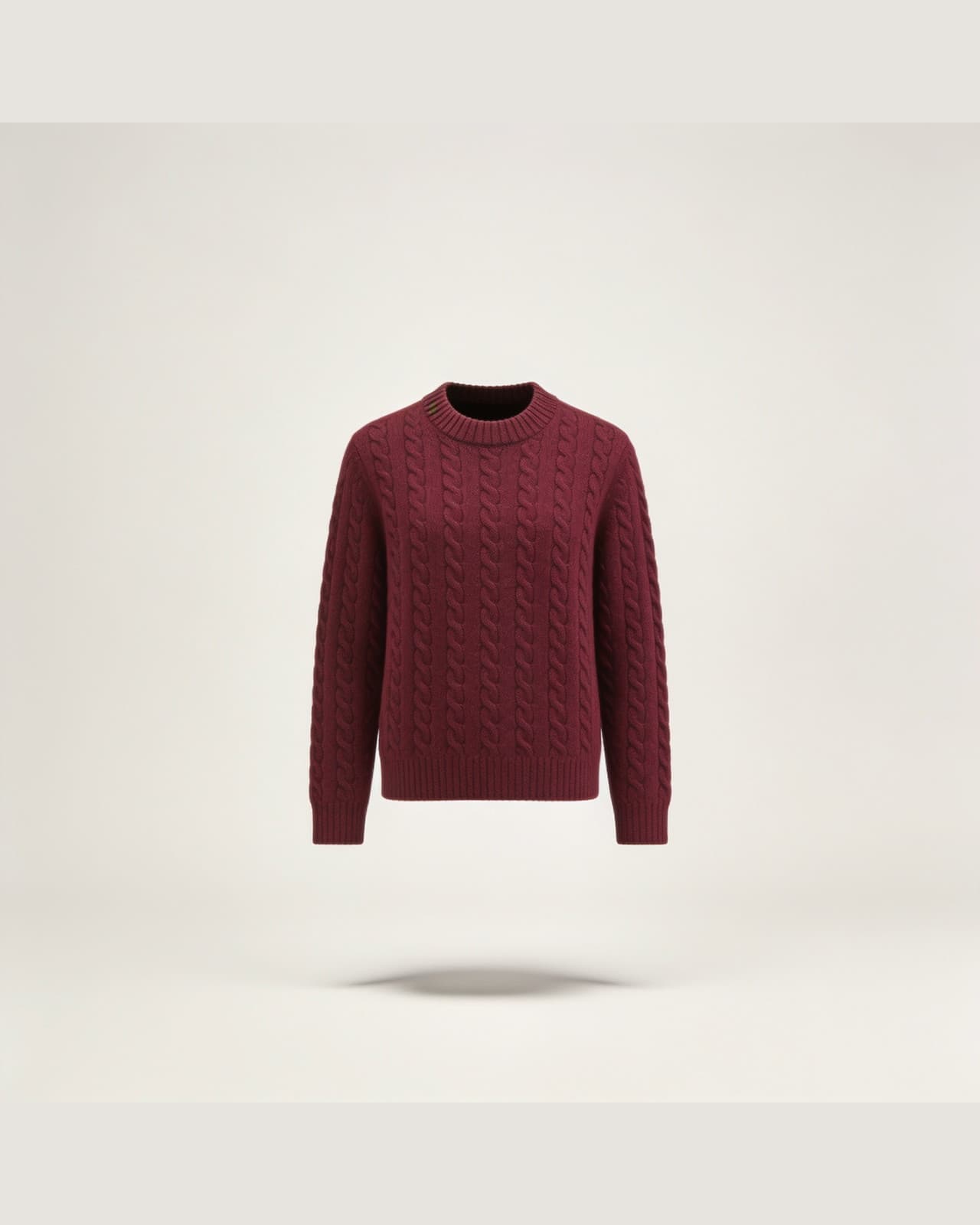 Bellagio Cable Knit Sweater · Burgundy