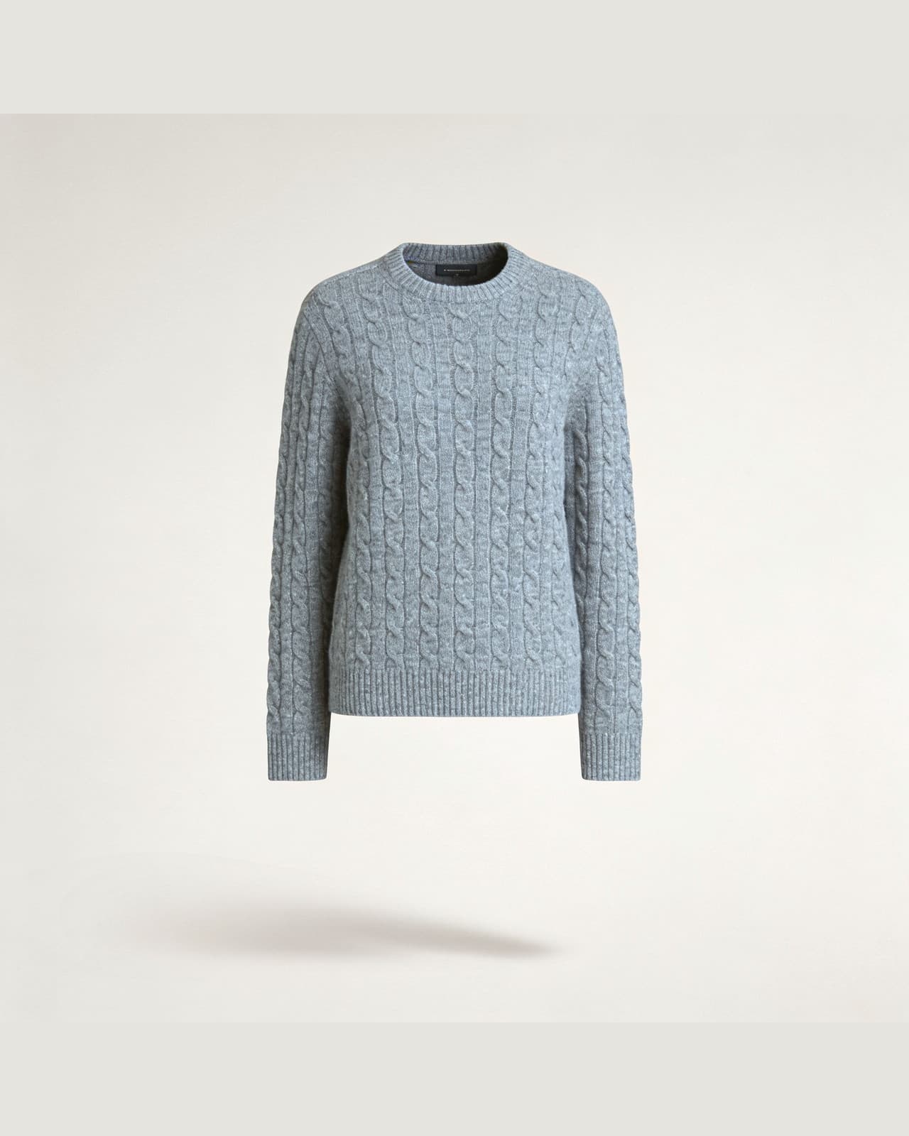 Bellagio Cable Knit Sweater · Grey melange