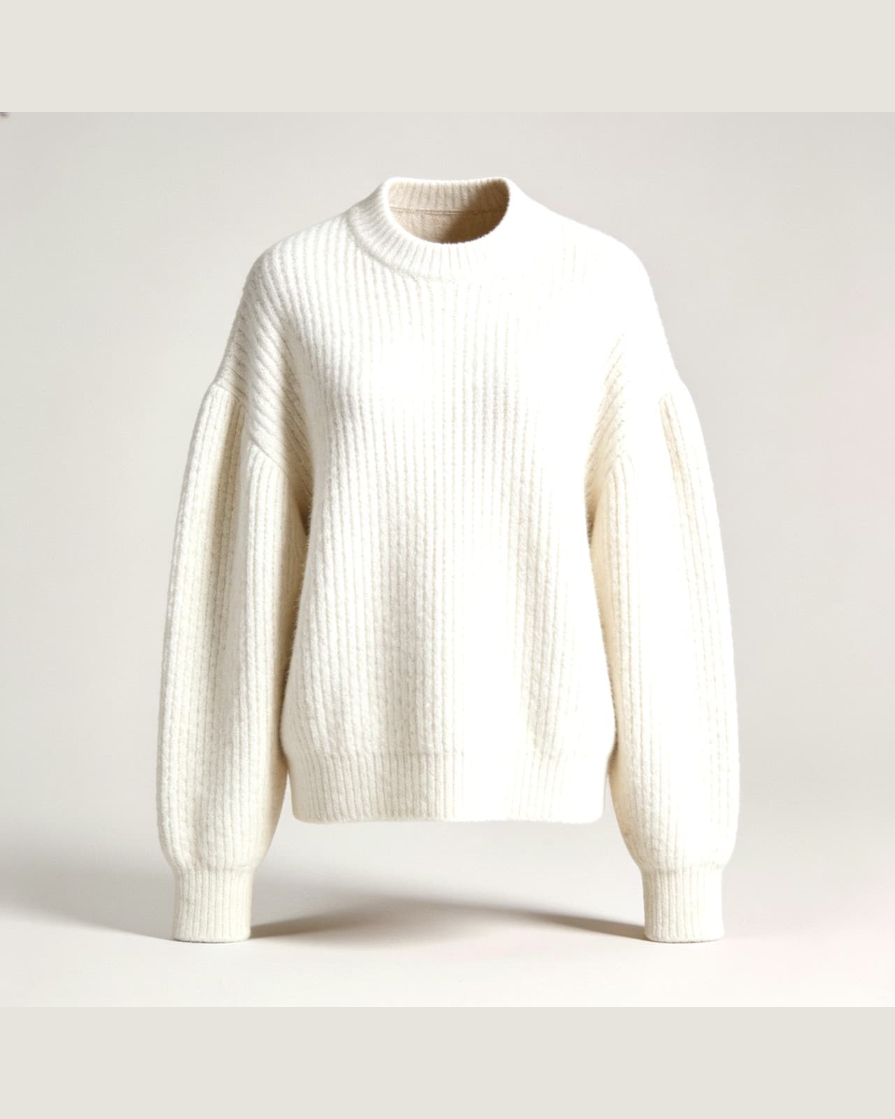 Crebbio English Rib Sweater · Off-white