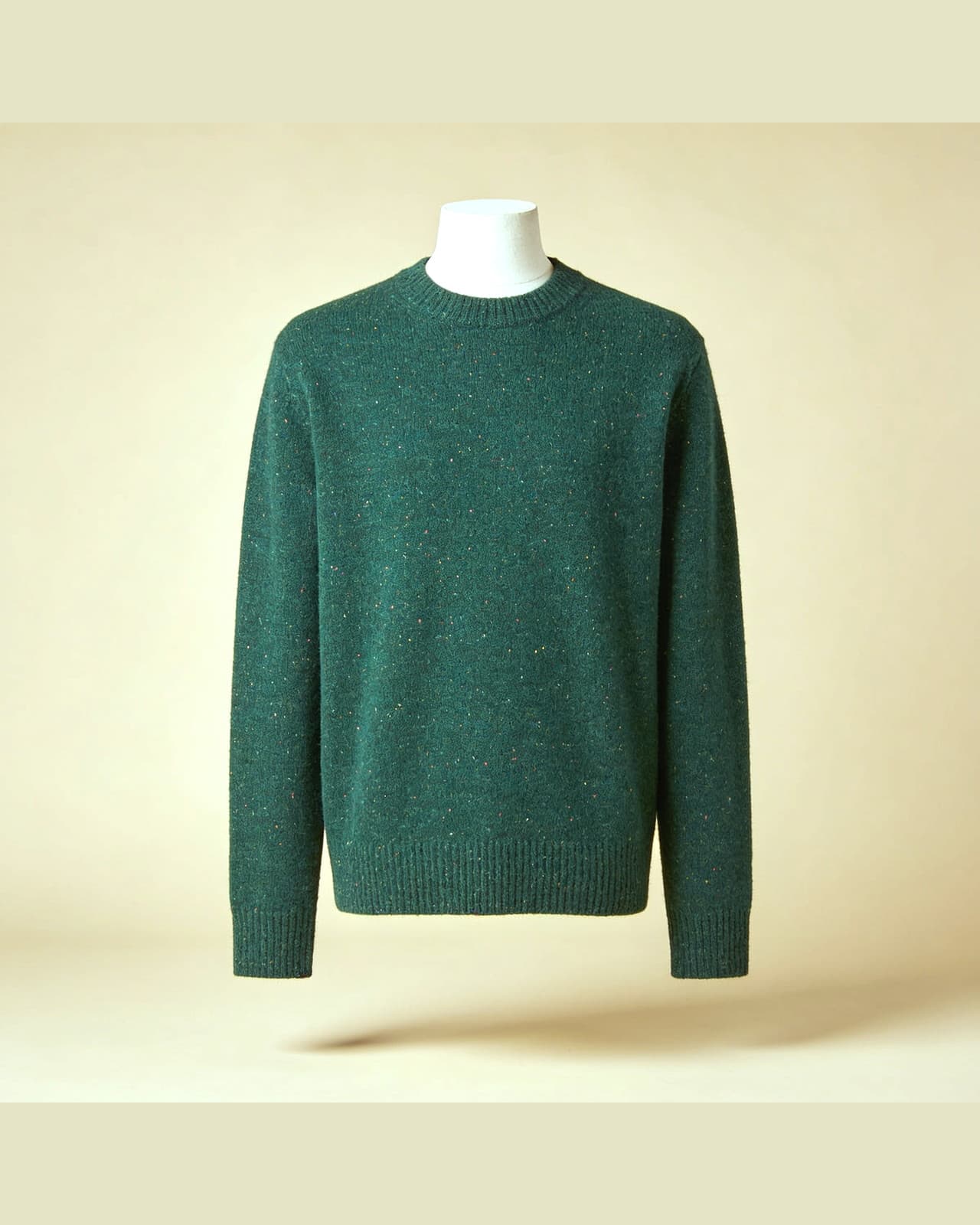 Valmadrera Donegal Sweater · Forest green