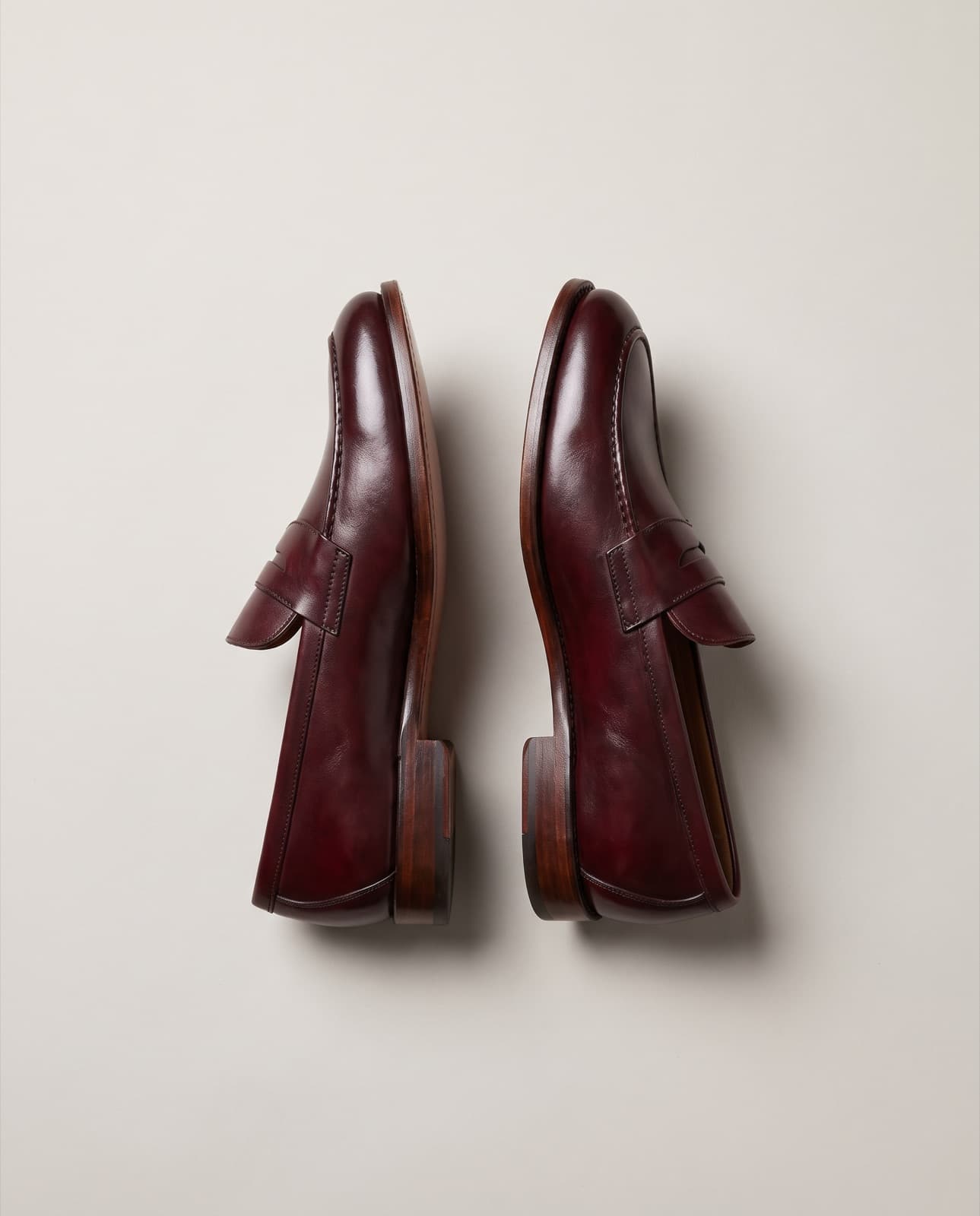 Mandello Leather Penny Loafer · Burgundy