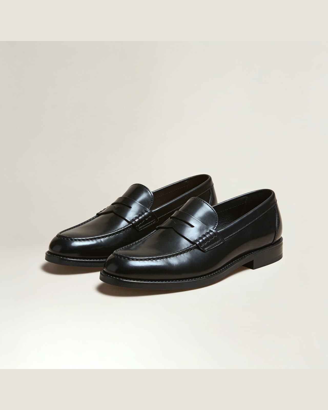 Mandello Leather Penny Loafer · Black