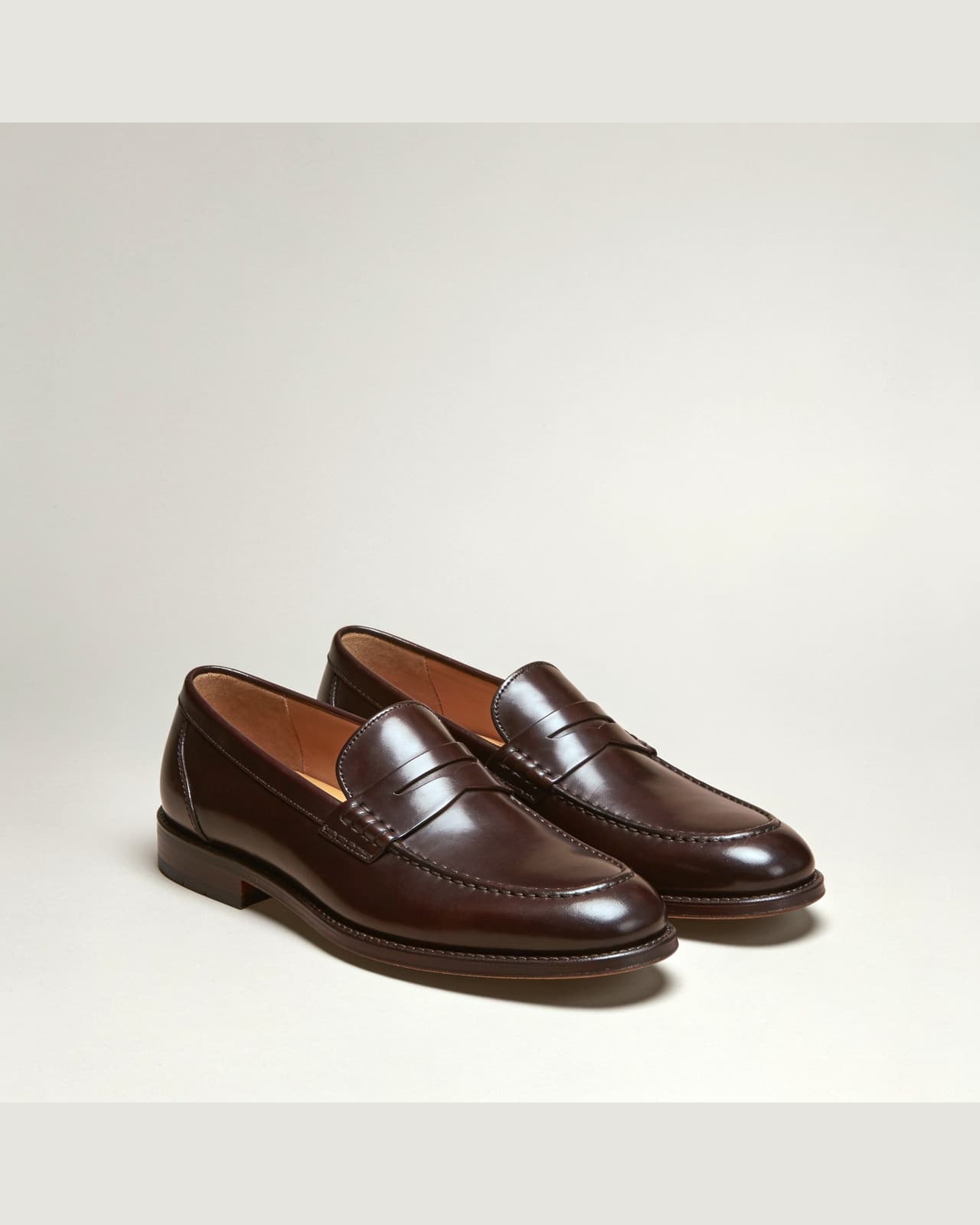 Mandello Leather Penny Loafer · Dark brown