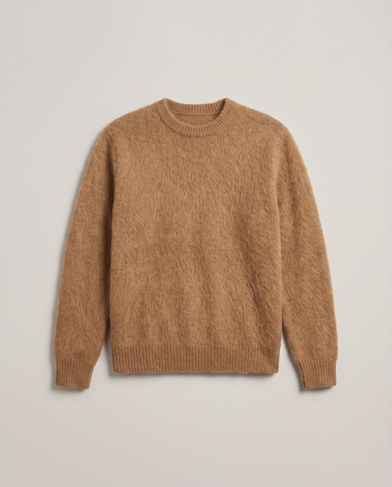 Lezzeno Brushed Mohair Sweater · Camel
