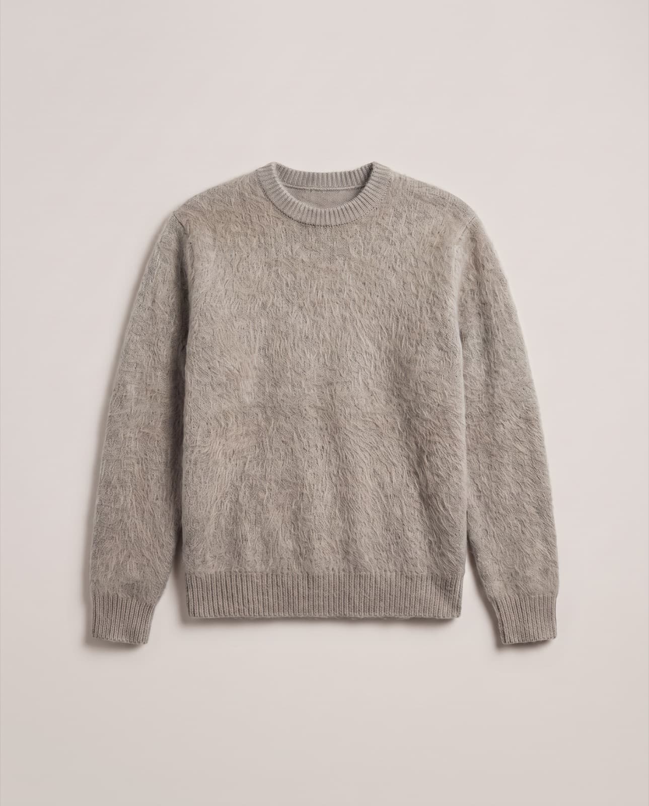 Lezzeno Brushed Mohair Sweater · Grey melange