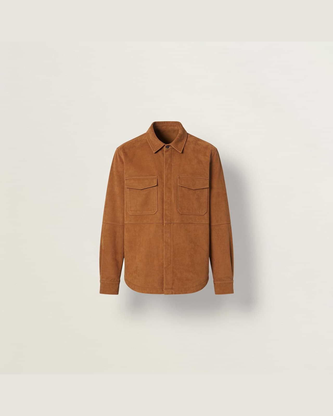 Pescate Suede Overshirt · Tan