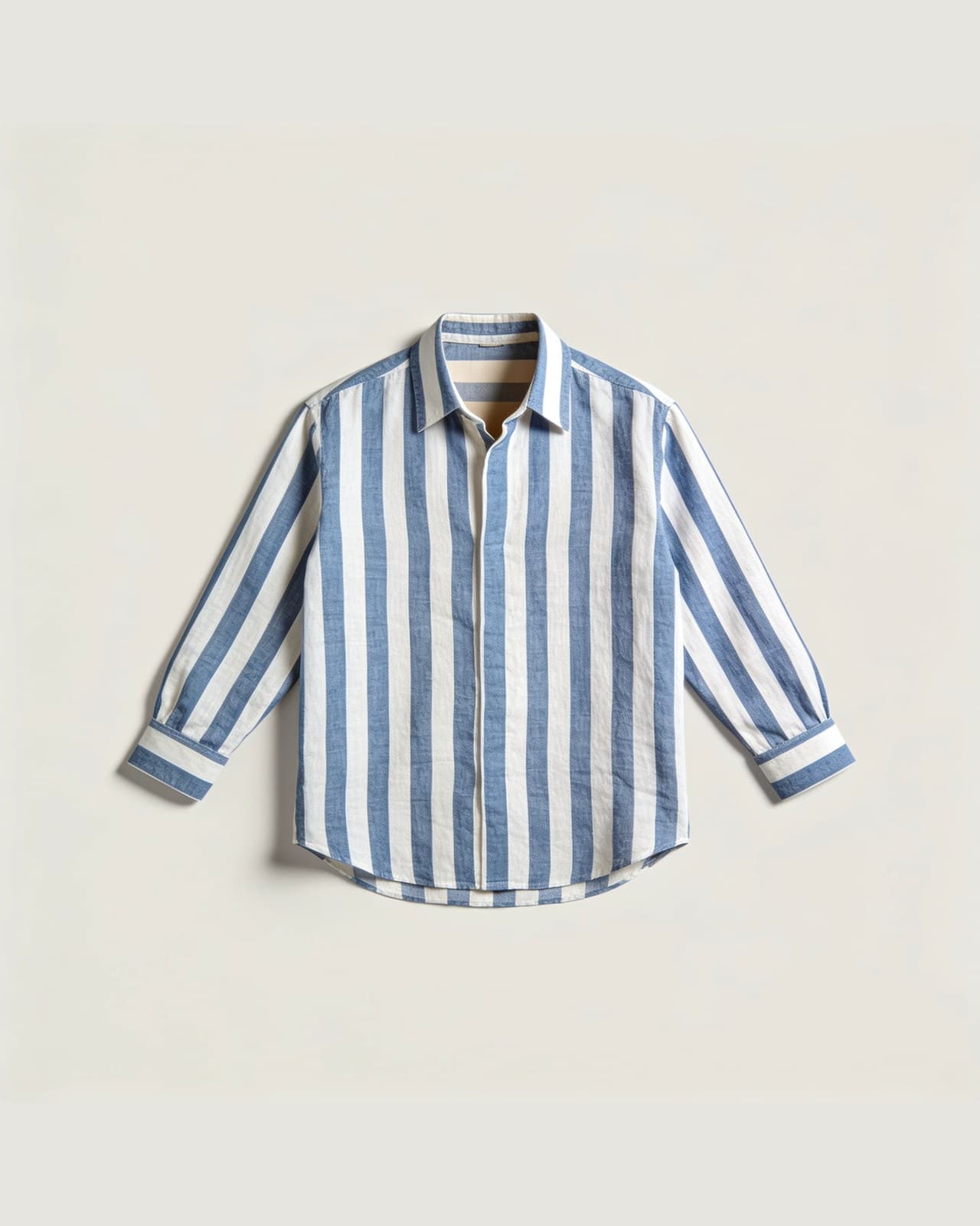 Bellano Wide Stripe Oxford · Wide blue stripe