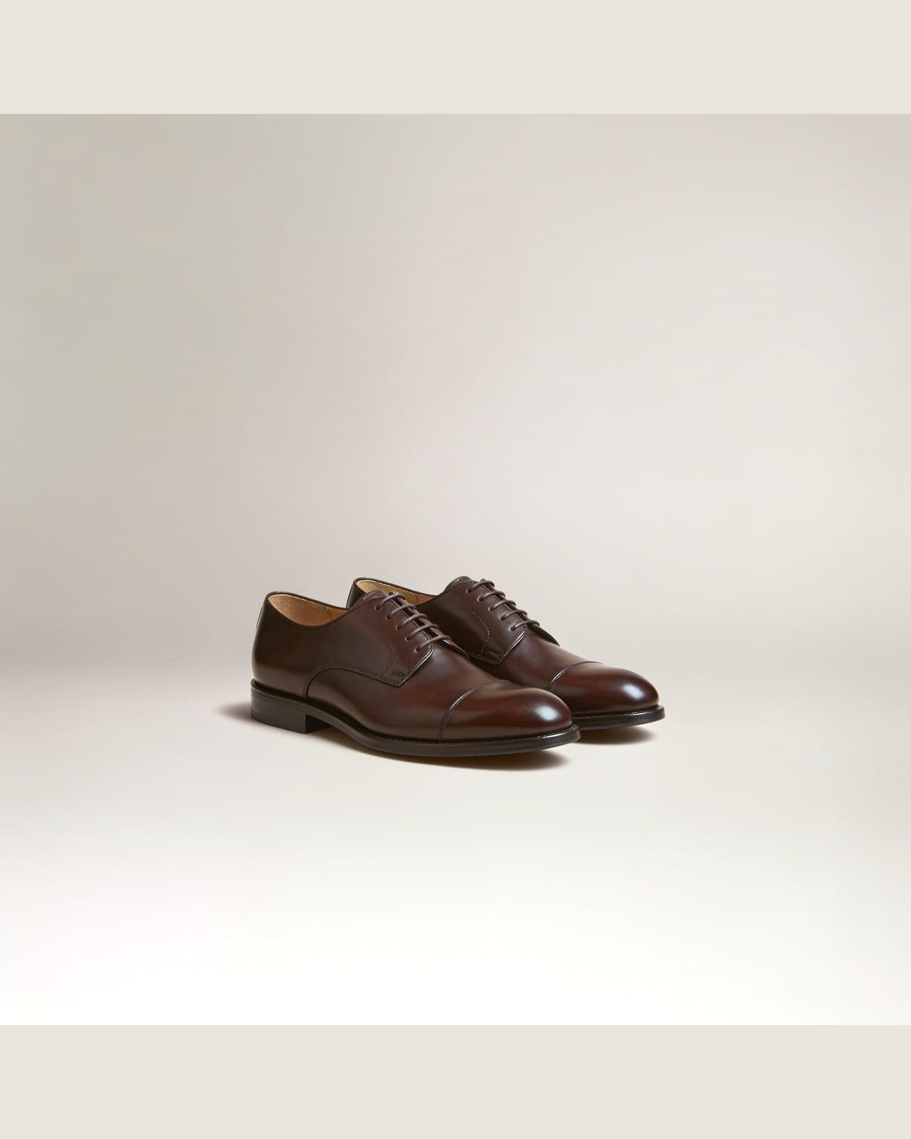 Pagnona Plain Cap Toe Oxford · Dark brown