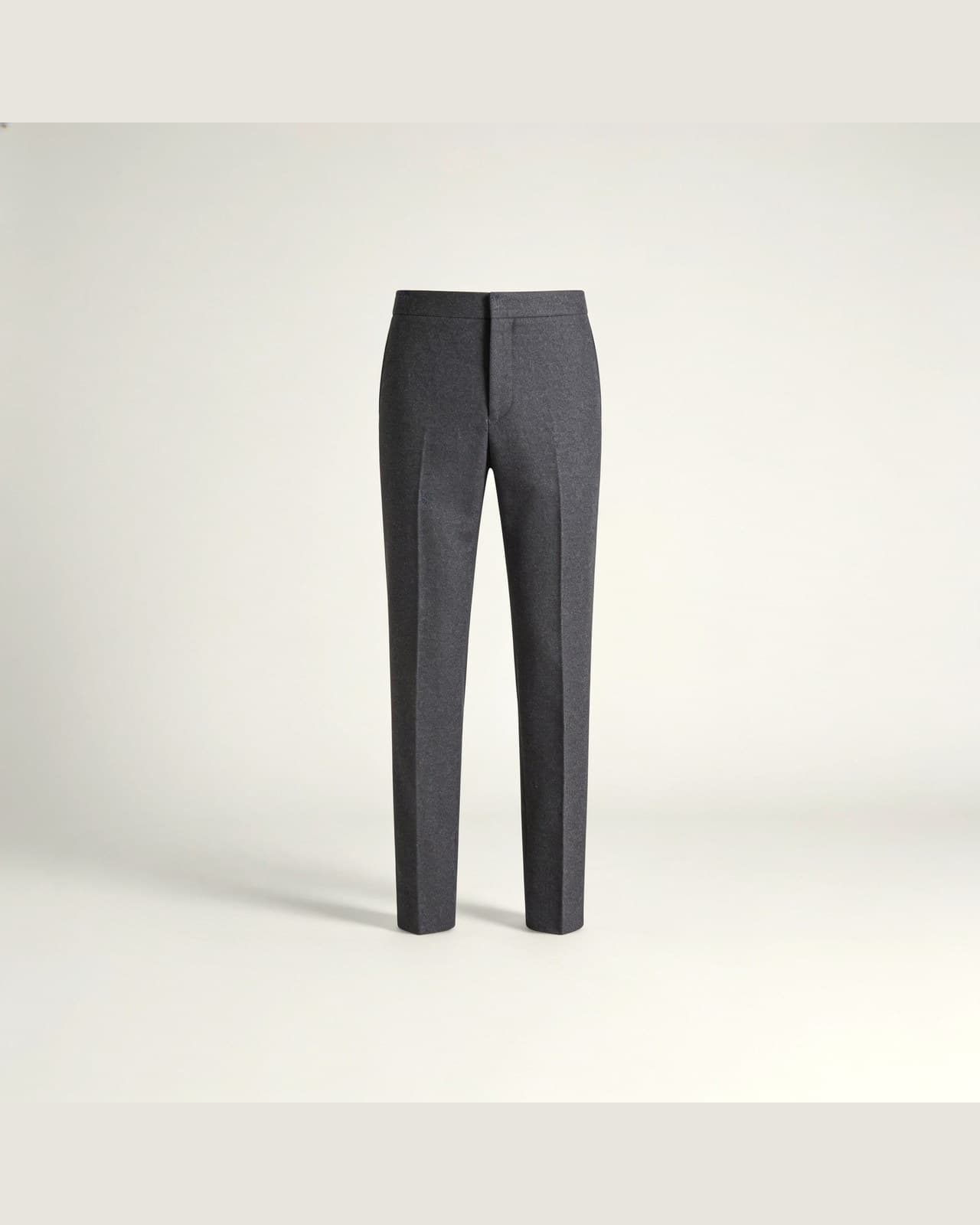 Premana Flannel Turn-Up Trousers · Charcoal