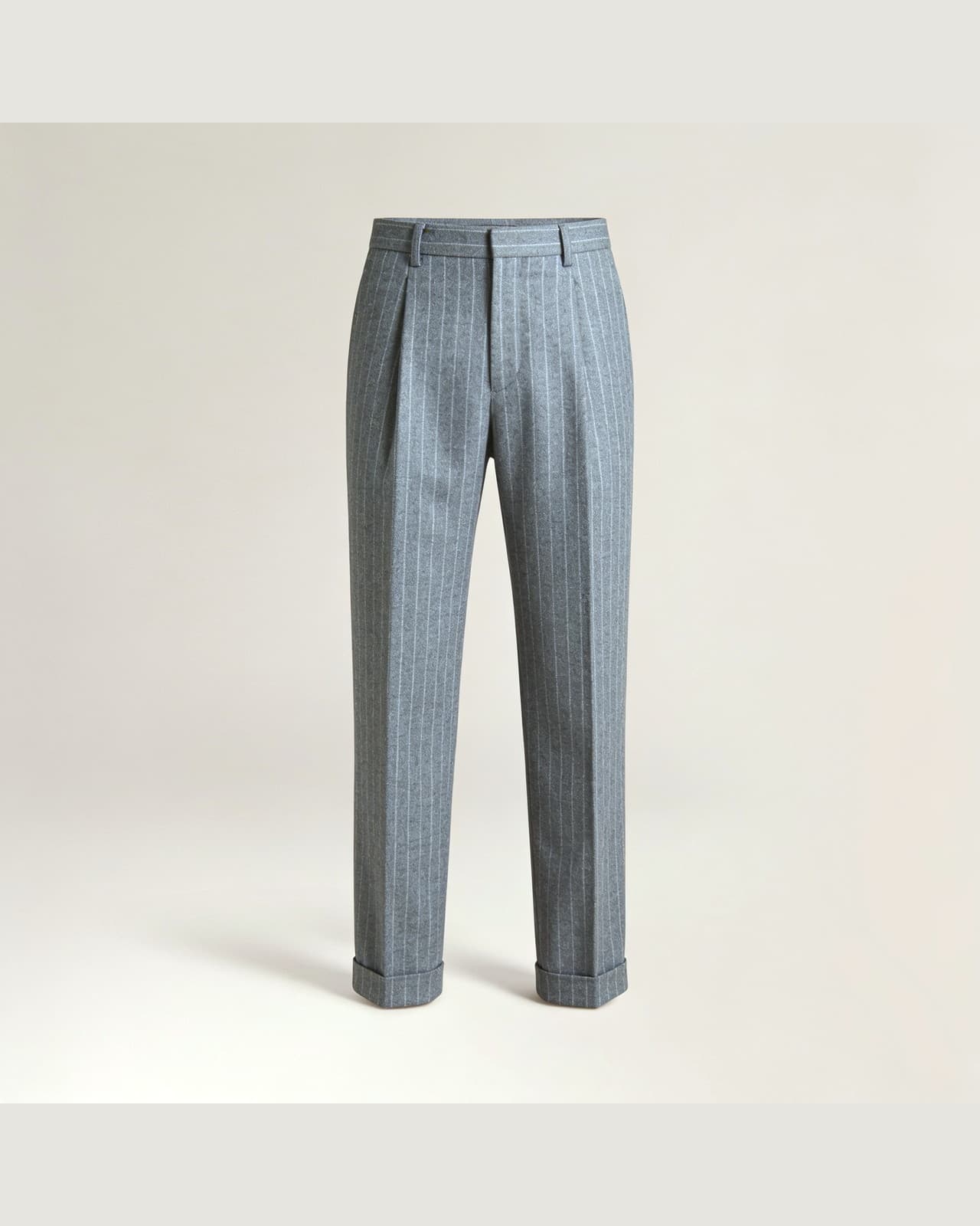 Vezio Chalk Stripe Trousers · Grey