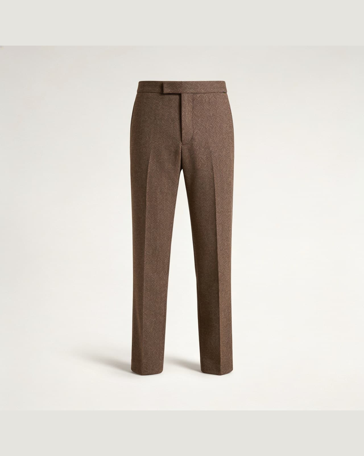 Sondrio Houndstooth Trousers · Brown herringbone