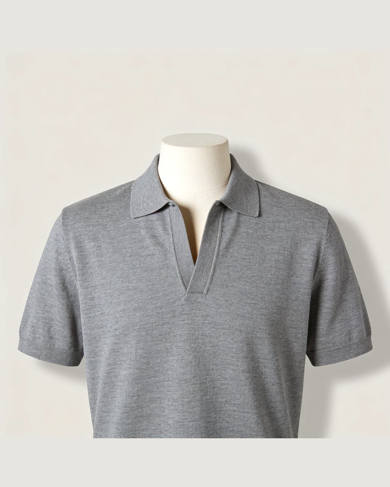 Civate Linen Polo · Stone grey